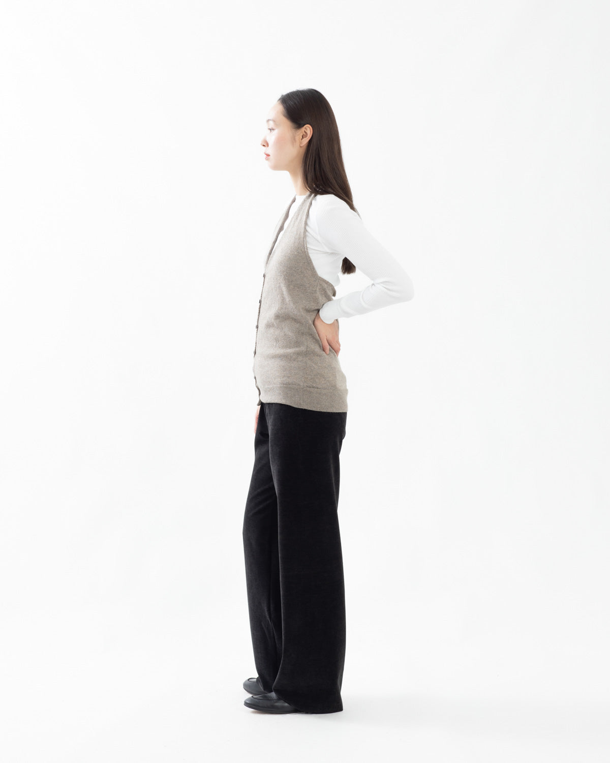 BRUSHED VELVET JERSEY PANTS