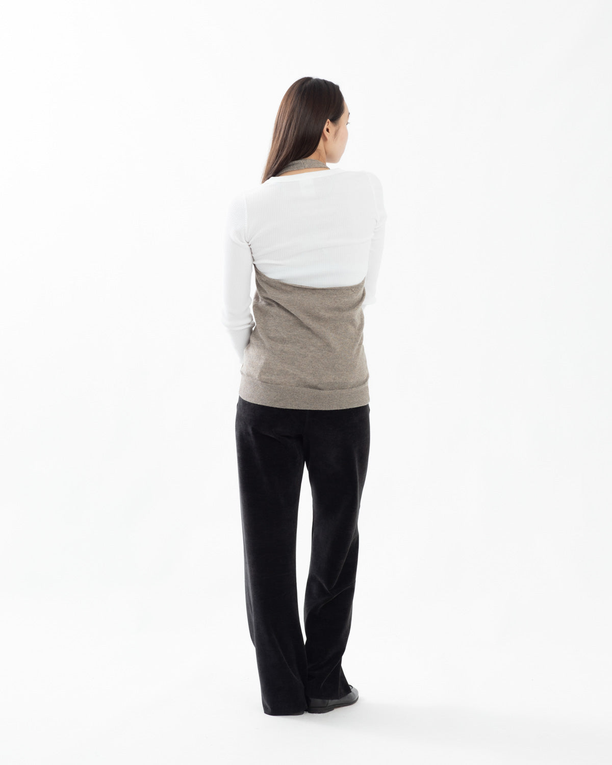 BRUSHED VELVET JERSEY PANTS