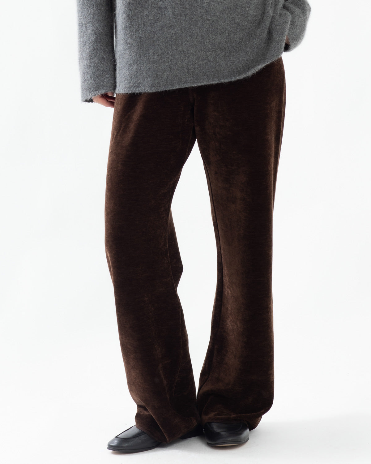BRUSHED VELVET JERSEY PANTS