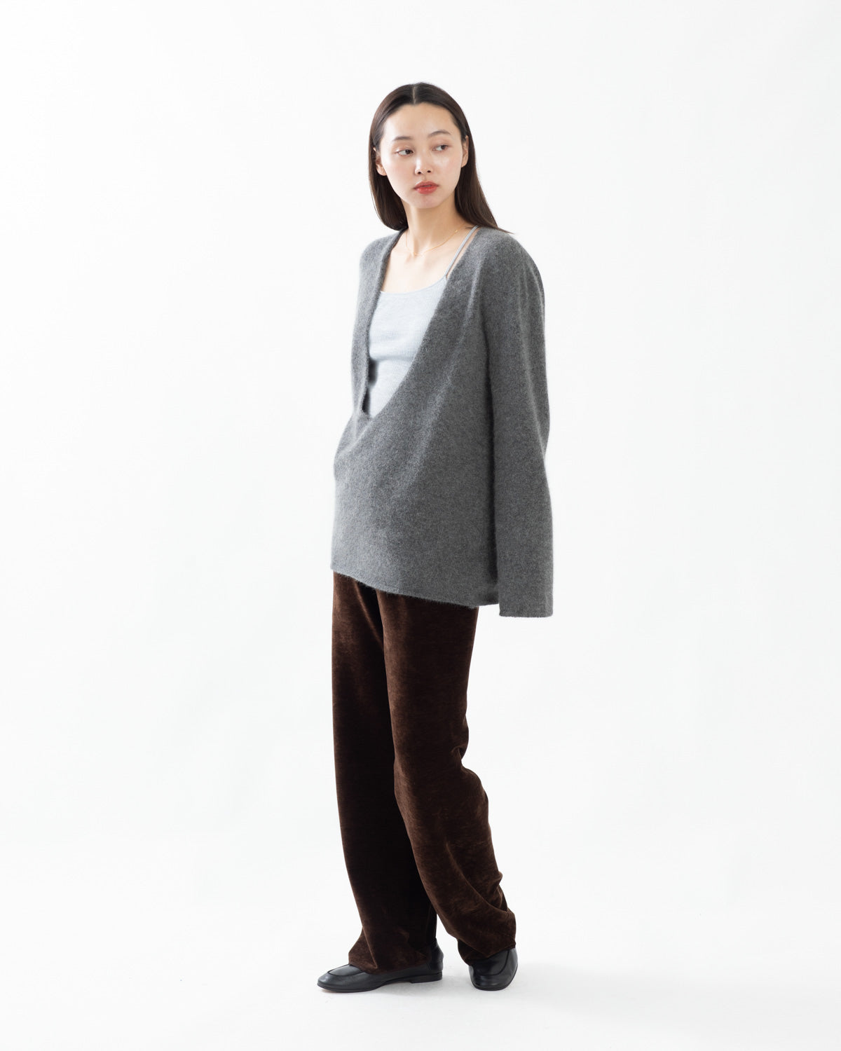 BRUSHED VELVET JERSEY PANTS
