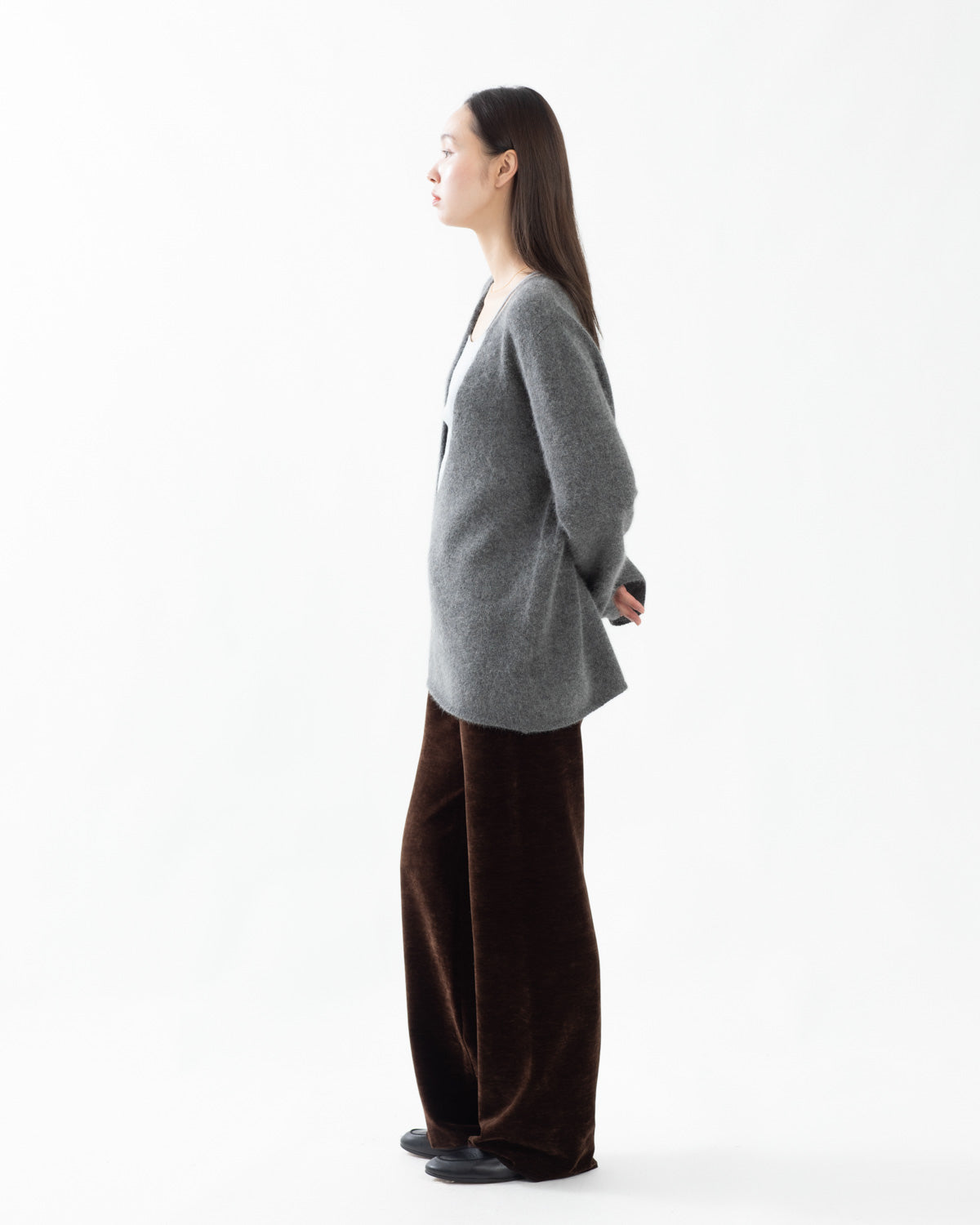 BRUSHED VELVET JERSEY PANTS