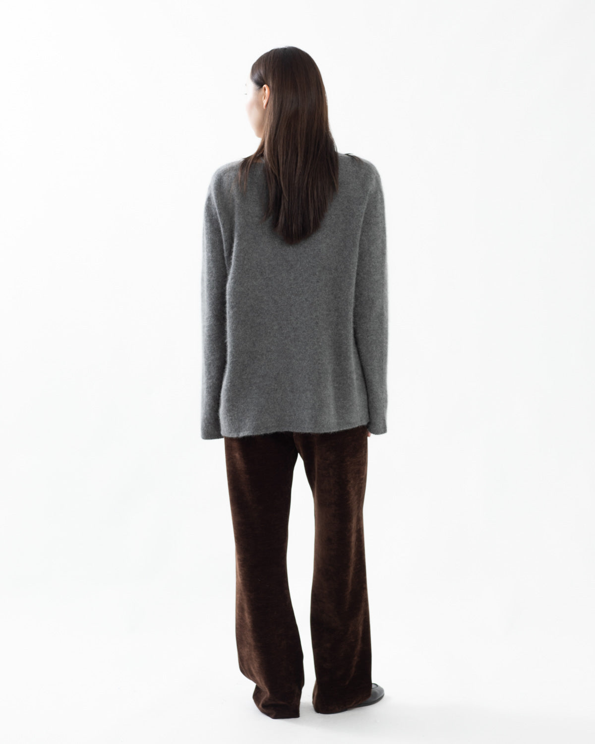 BRUSHED VELVET JERSEY PANTS