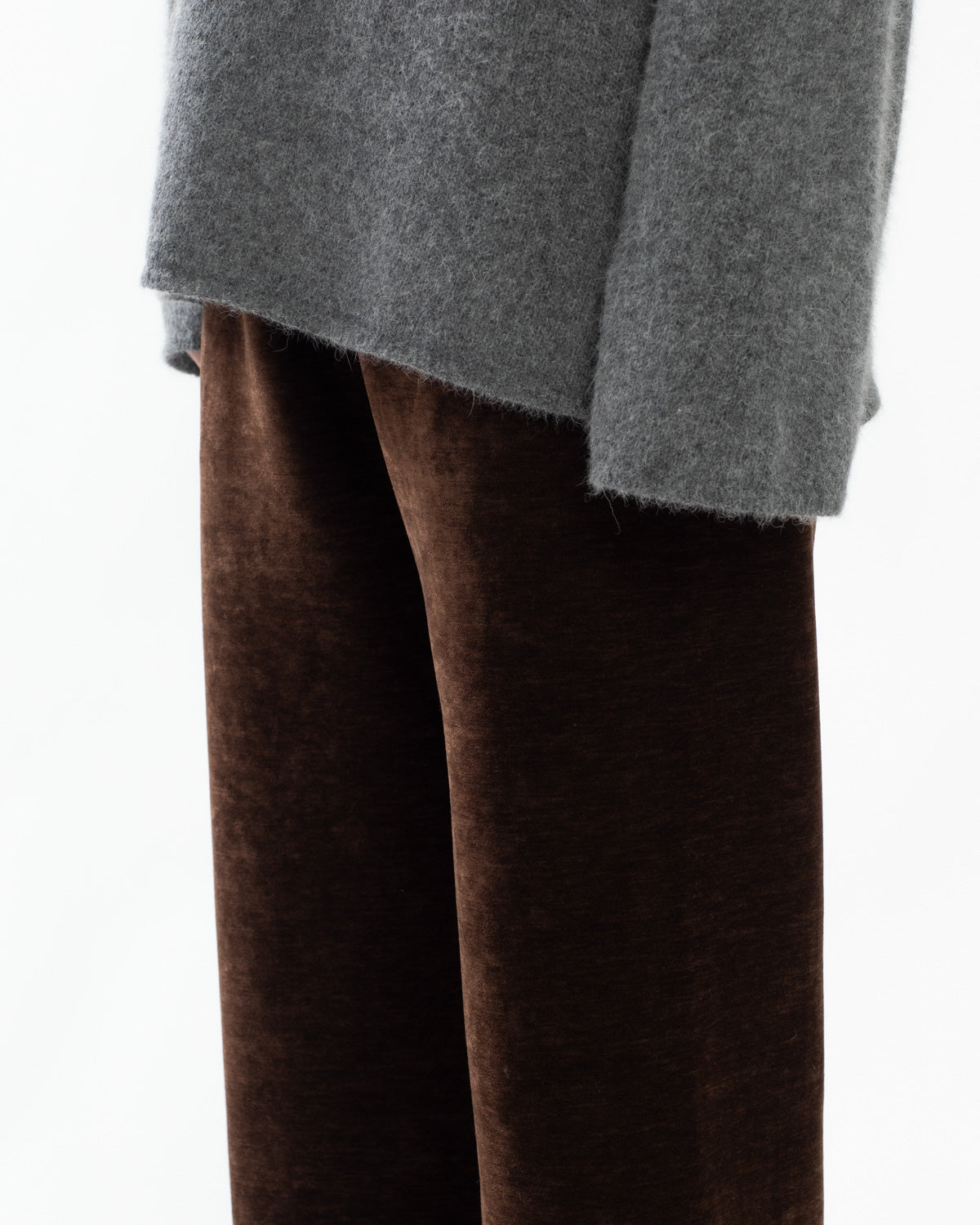 BRUSHED VELVET JERSEY PANTS