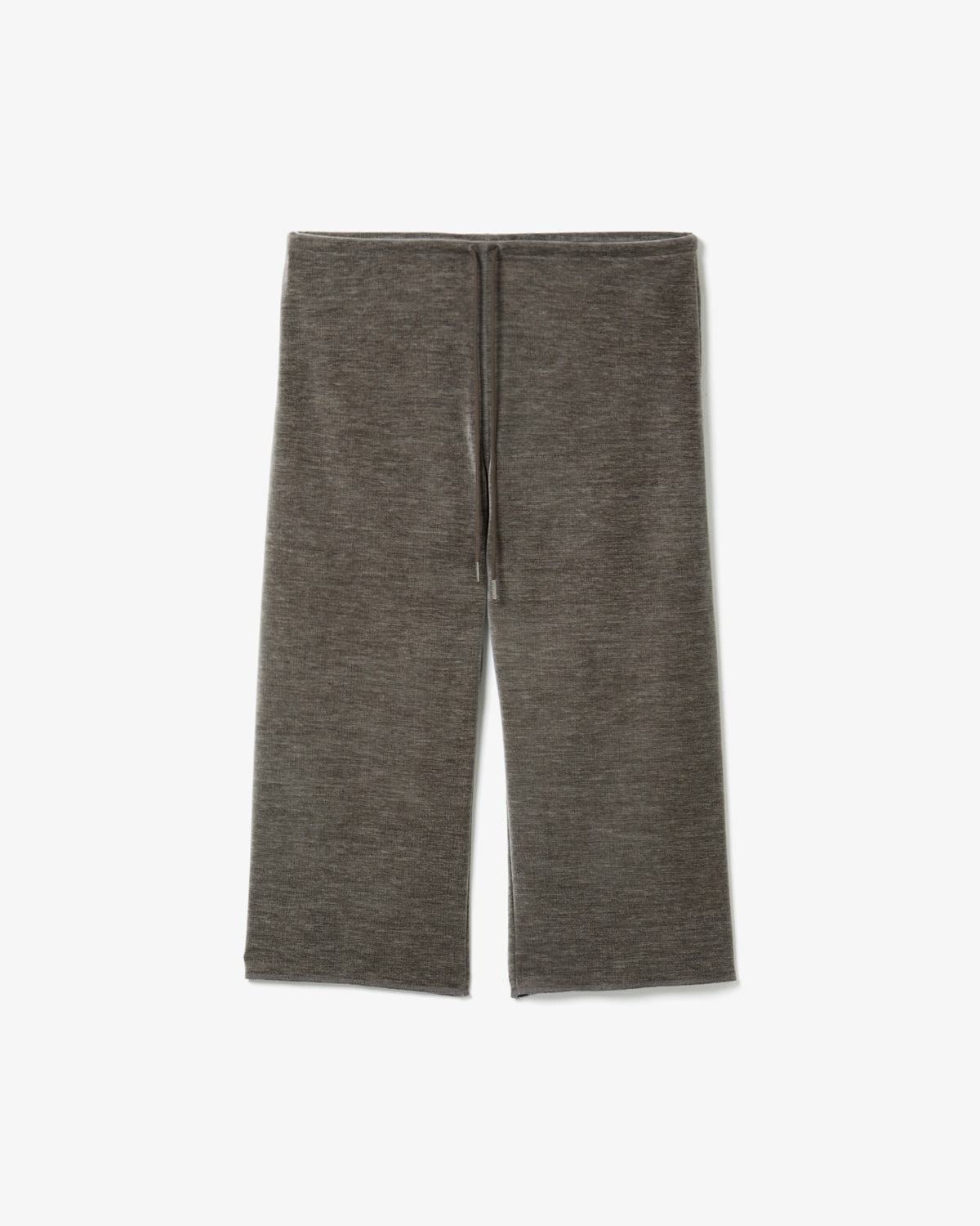 BRUSHED VELVET CROPPED JERSEY PANTS