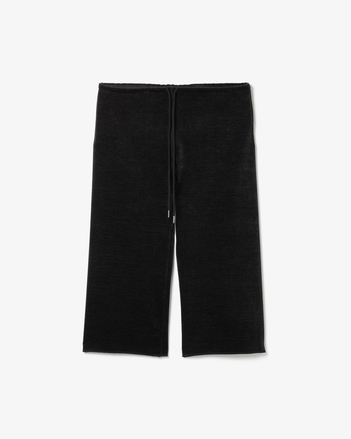 BRUSHED VELVET CROPPED JERSEY PANTS