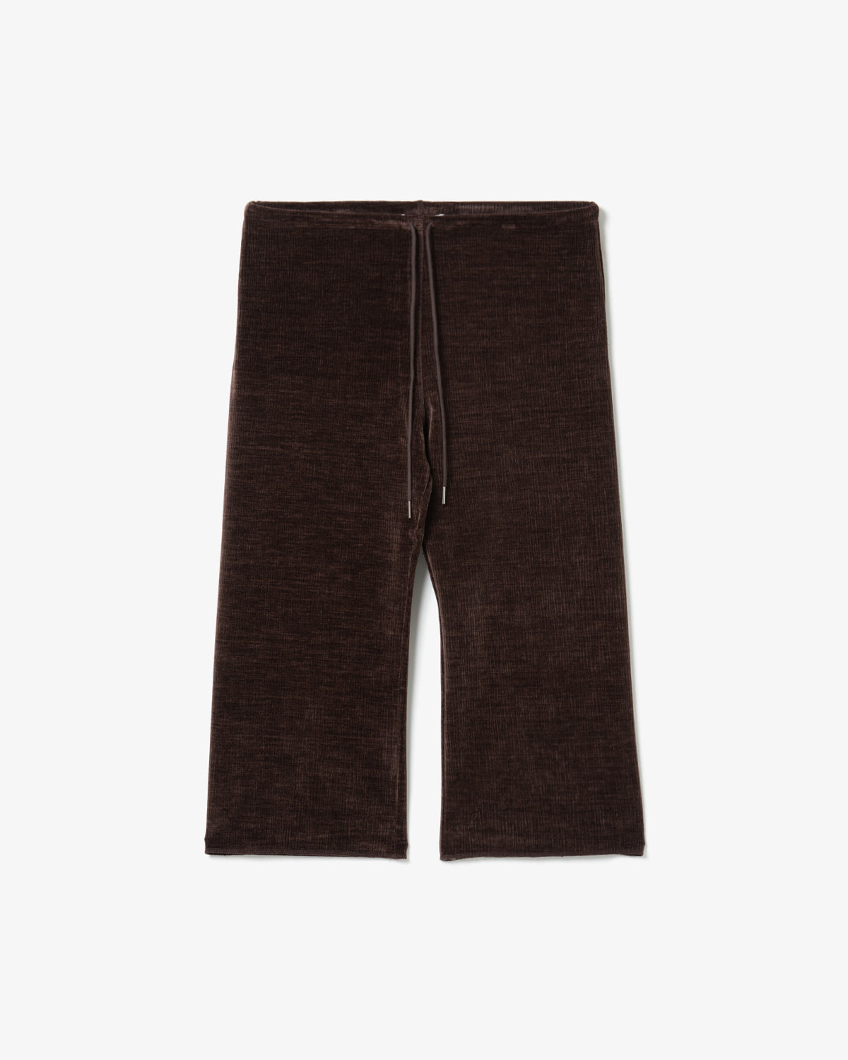 BRUSHED VELVET CROPPED JERSEY PANTS