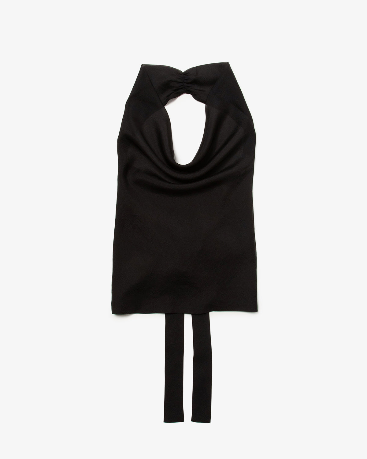 SHEER DRAPED TIE BLOUSE
