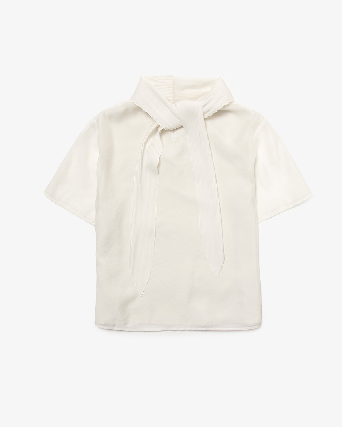 PLEATS SCARF BLOUSE