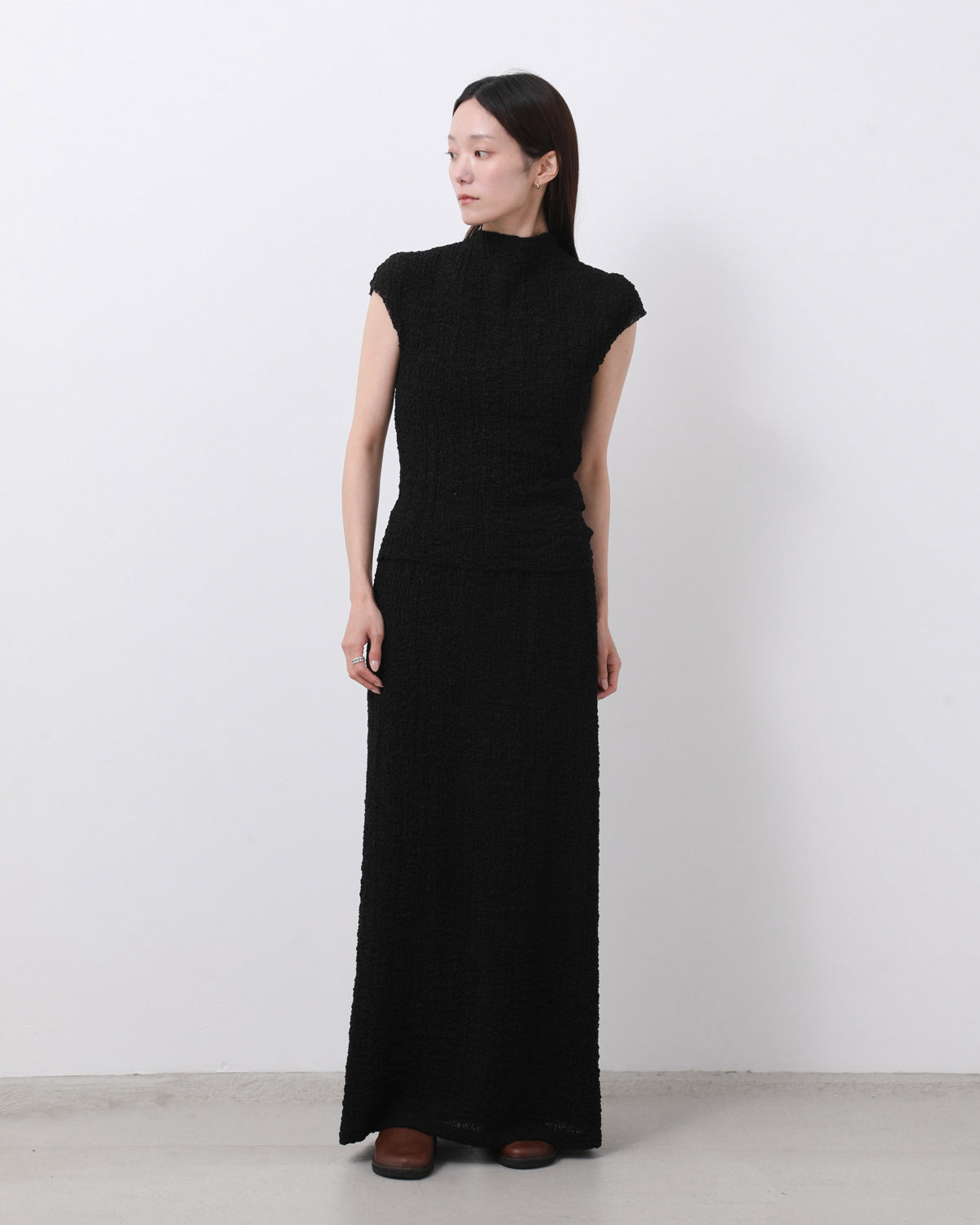 SOFT BOUCLE LONG SKIRT