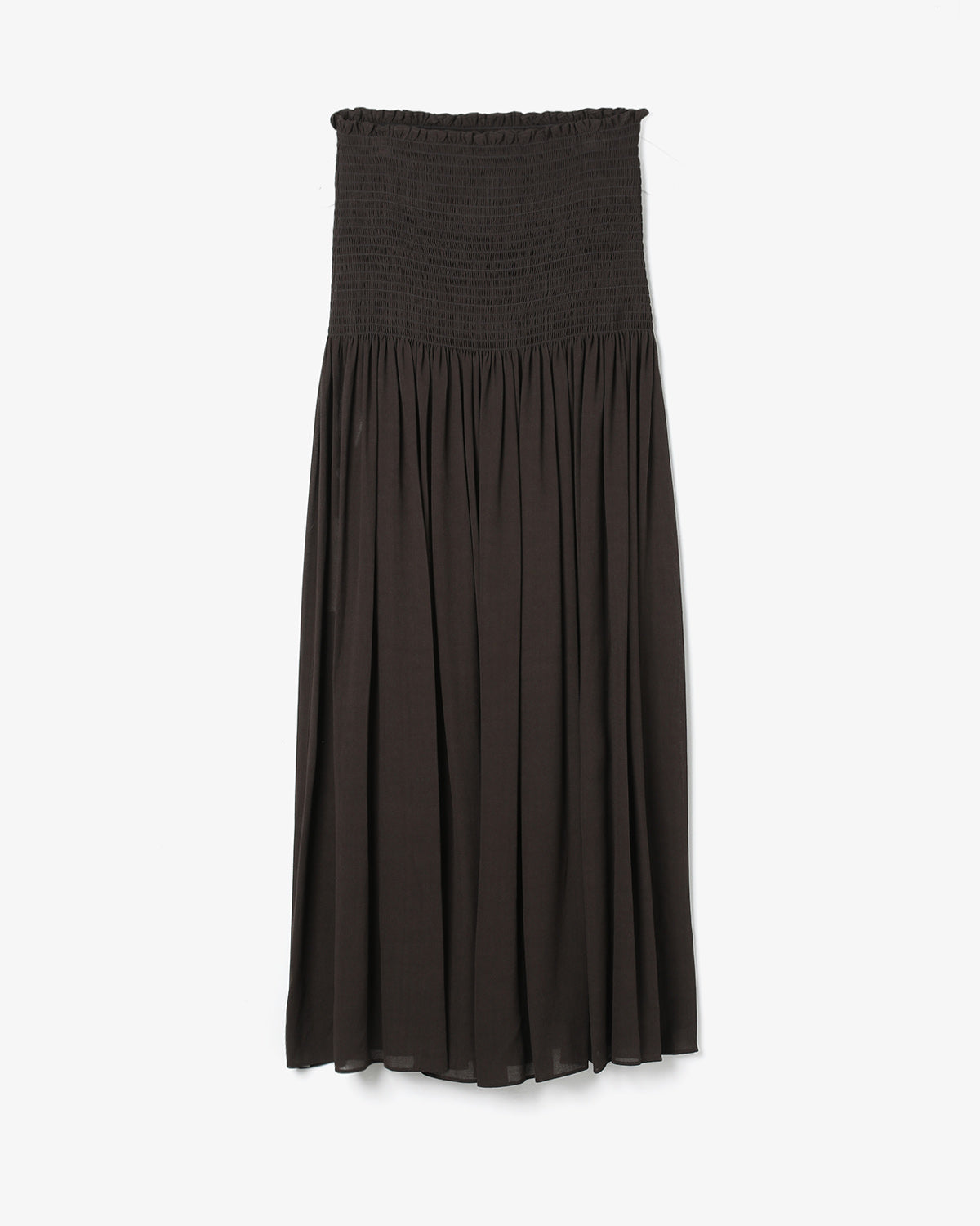 DRAPED SHIRRED LONG SKIRT