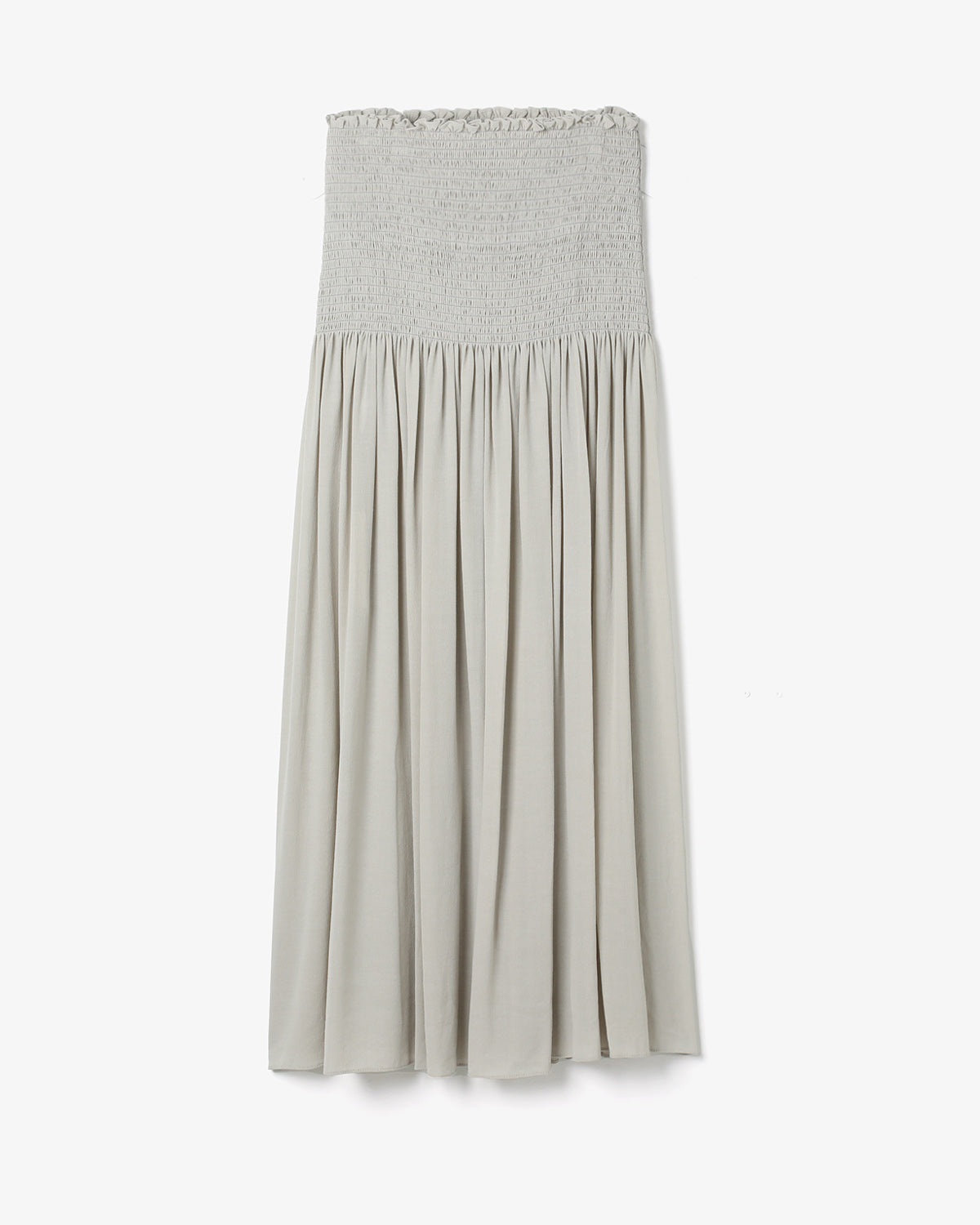 DRAPED SHIRRED LONG SKIRT