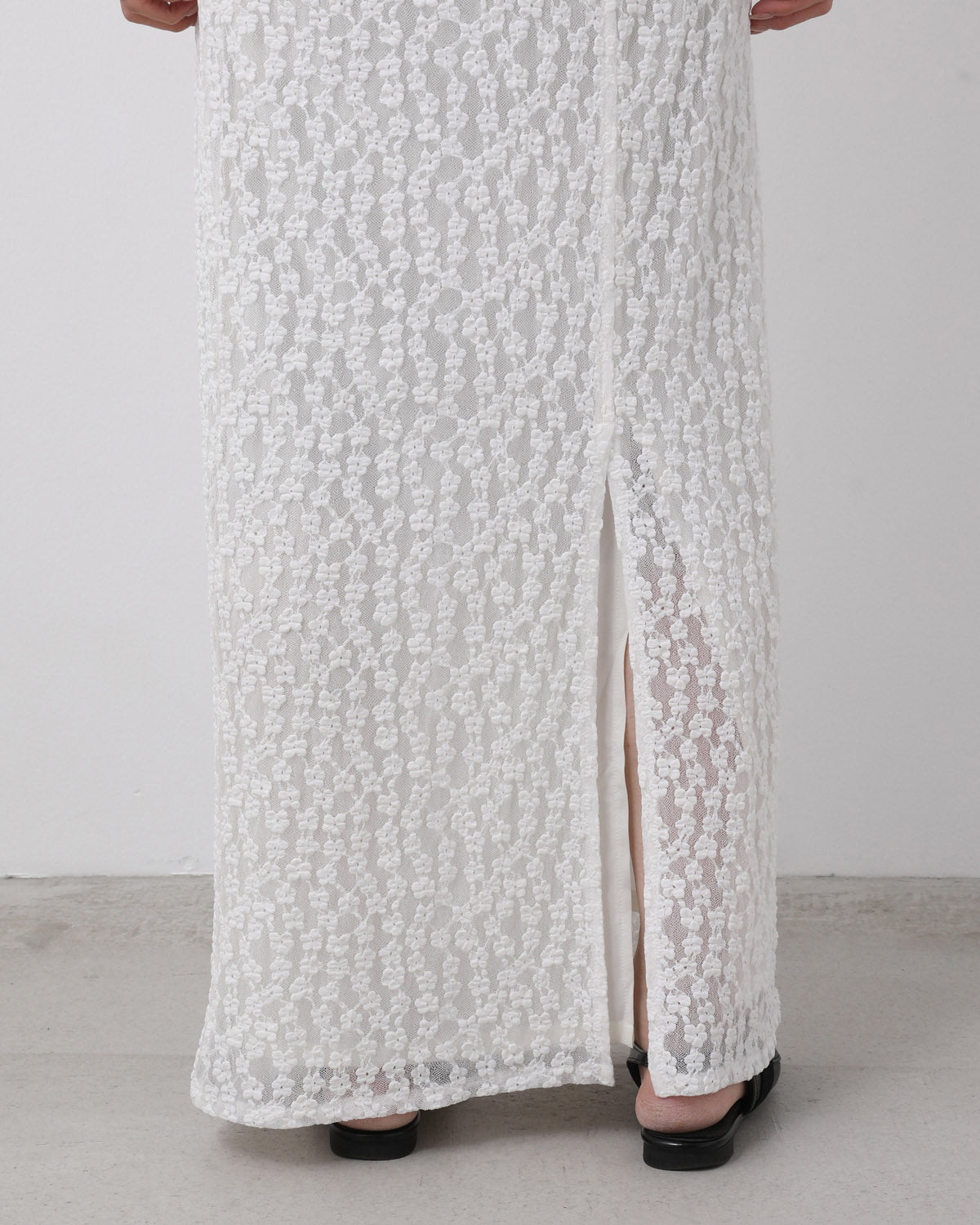 LACE JERSEY SKIRT