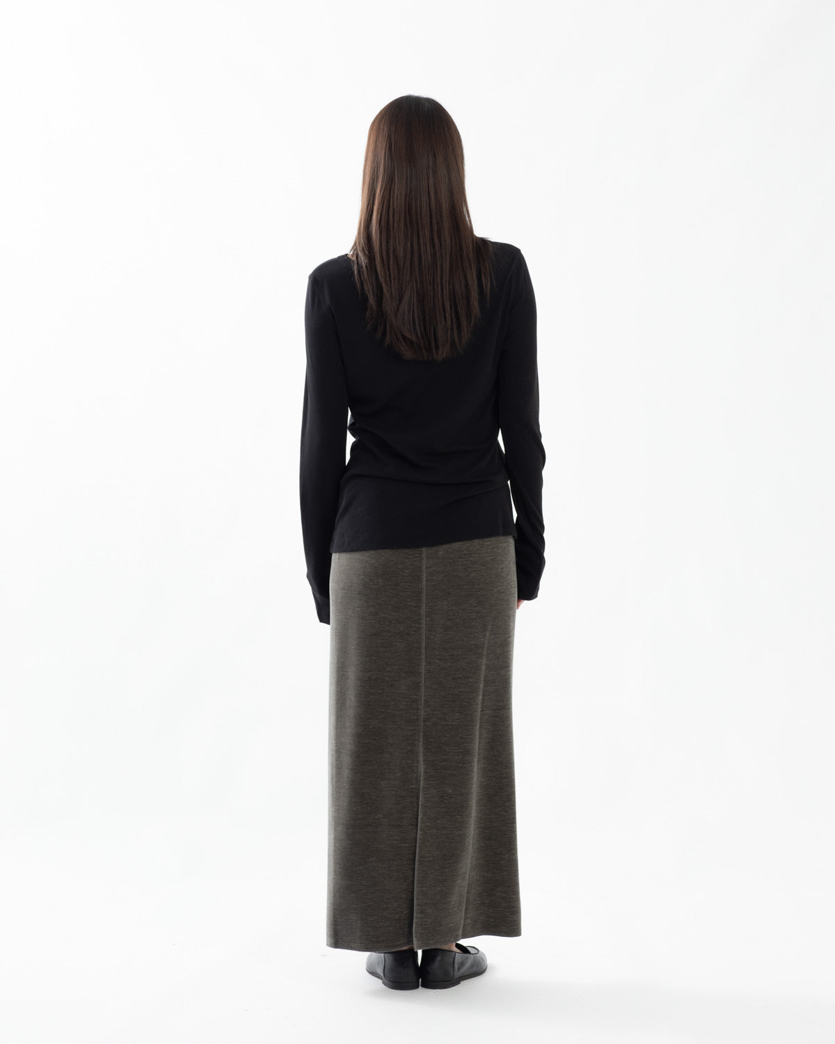 BRUSHED VELVET JERSEY SKIRT