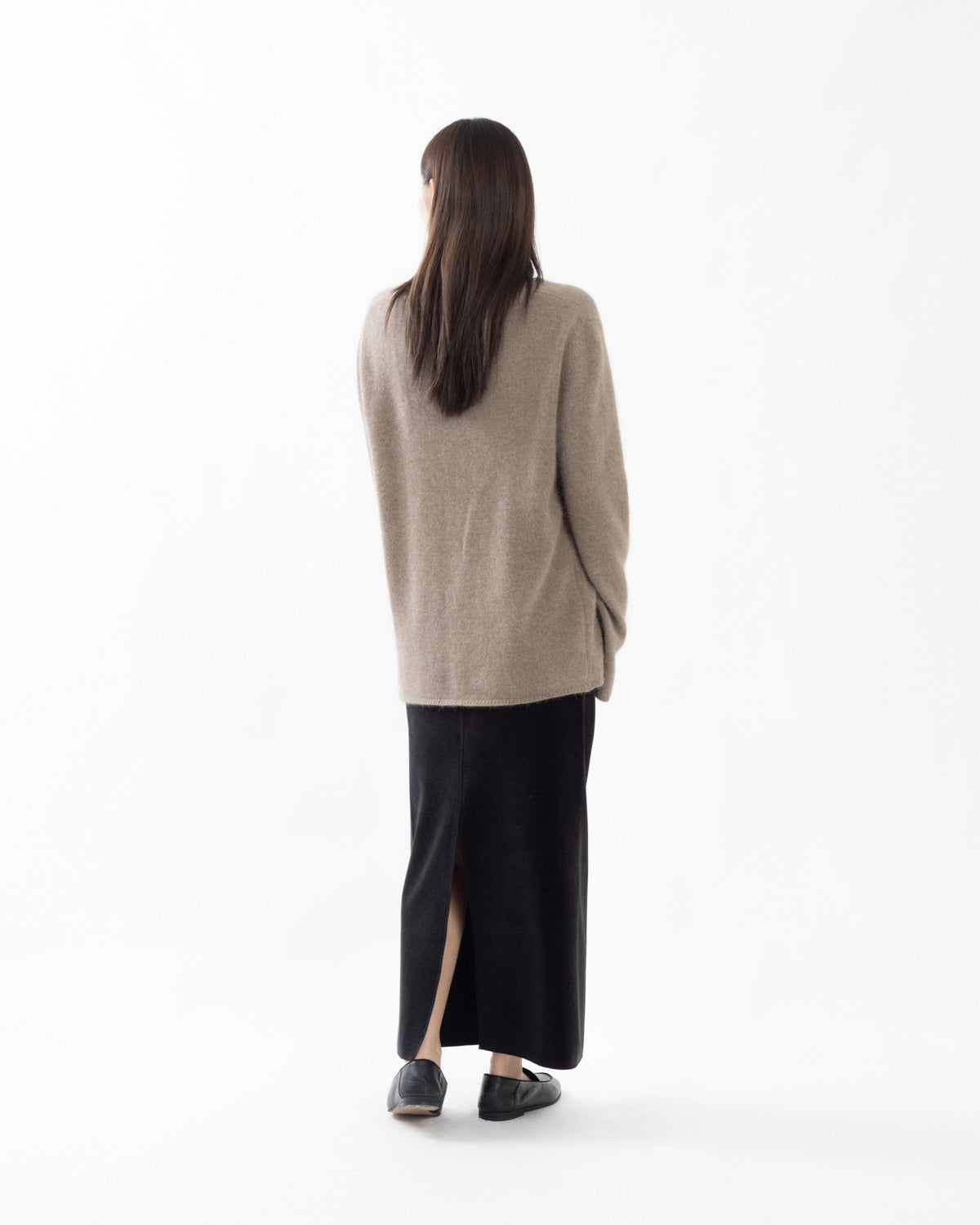BRUSHED VELVET JERSEY SKIRT