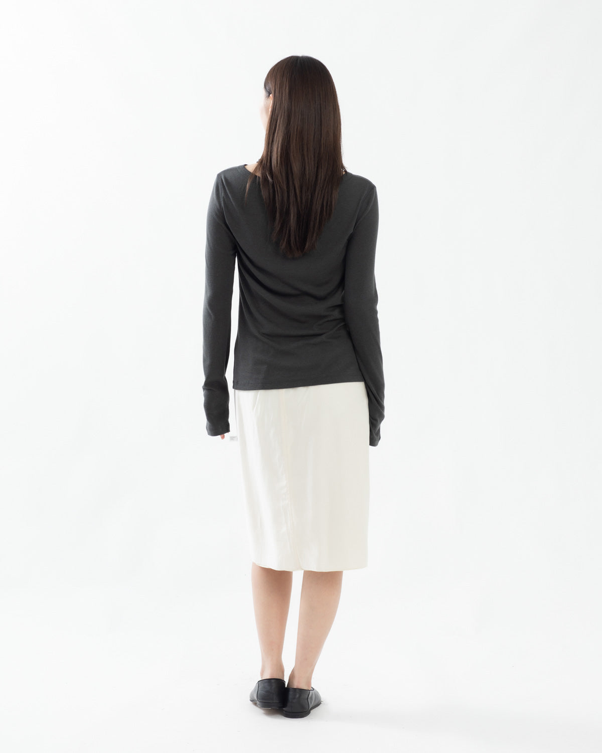 DOUBLE LAYER SHEER MIDI SKIRT