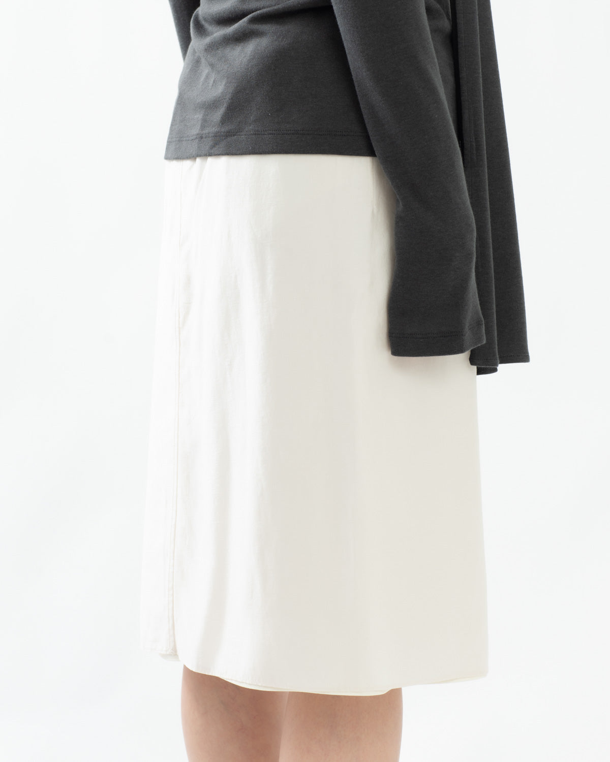 DOUBLE LAYER SHEER MIDI SKIRT