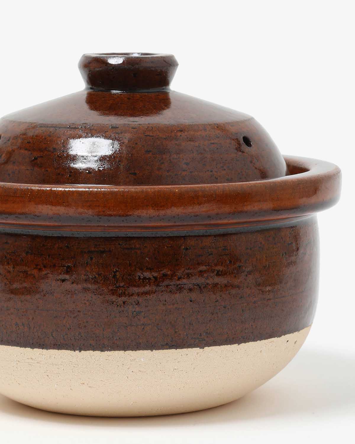 米炊き土鍋 三合 - 飴色