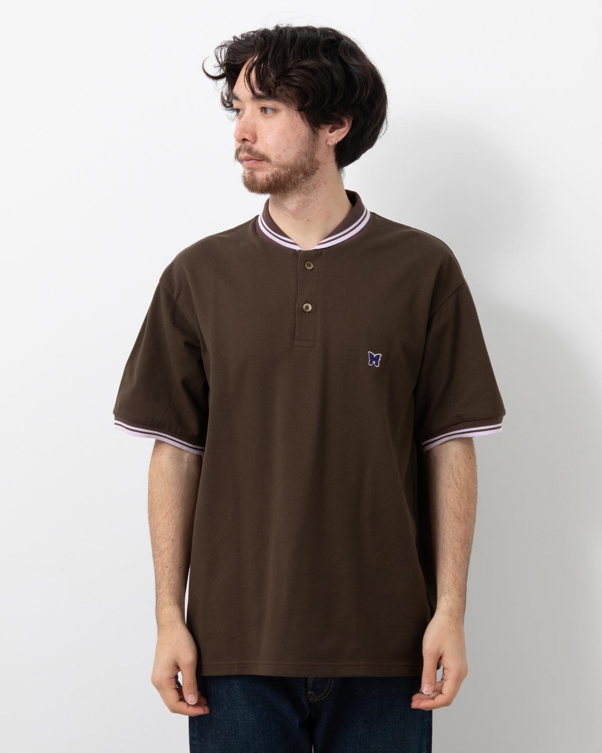 SHAWL COLLAR POLO - COTTON PIQUE