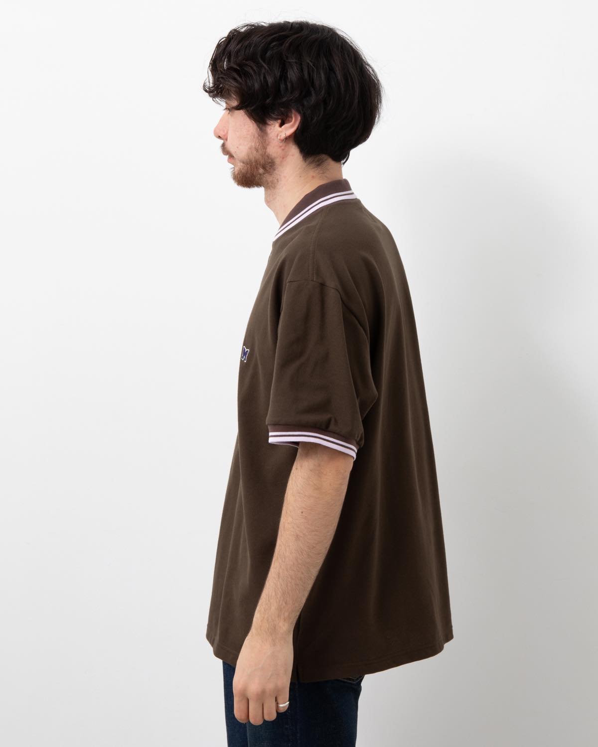 SHAWL COLLAR POLO - COTTON PIQUE