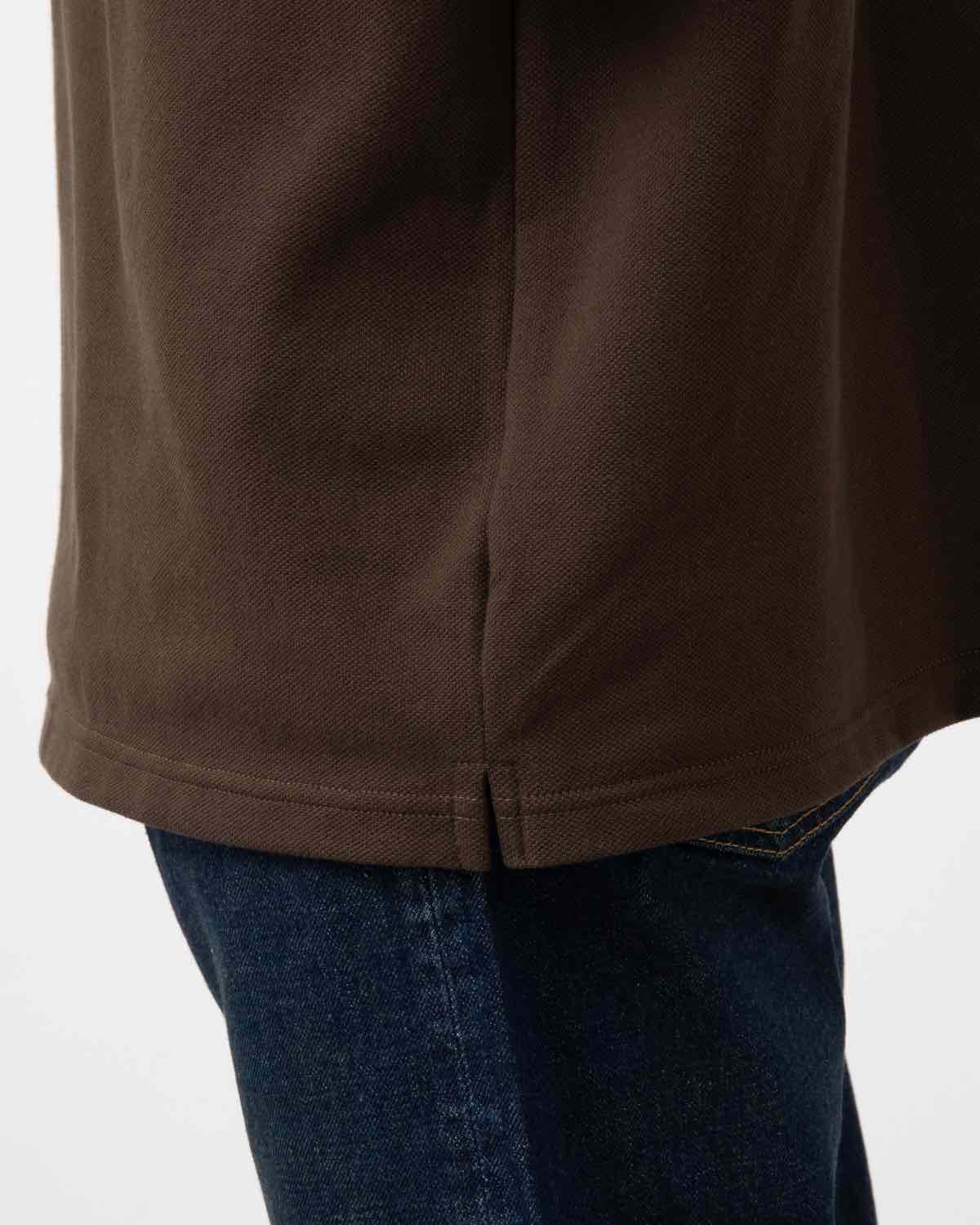 SHAWL COLLAR POLO - COTTON PIQUE