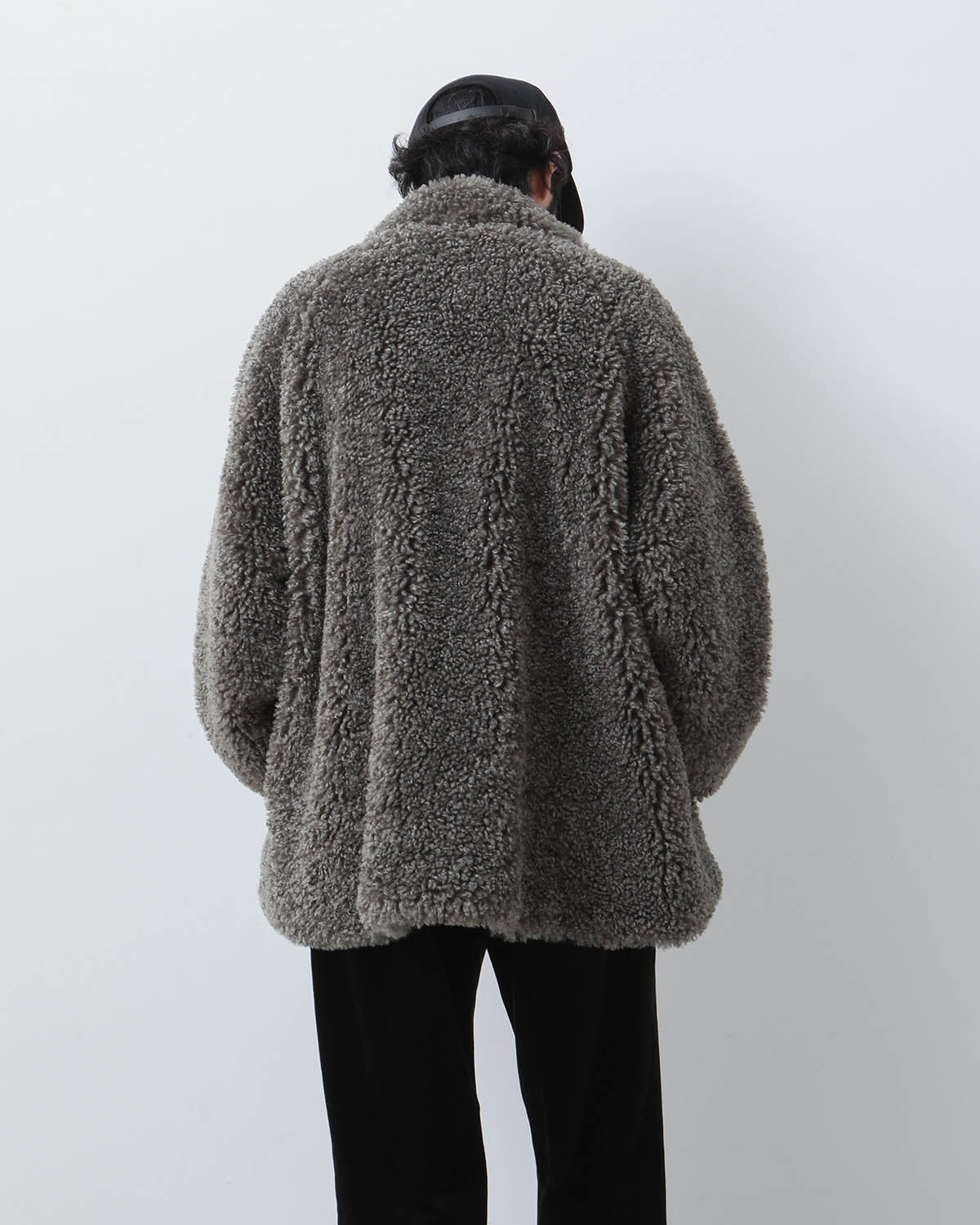 S.C.FUR JACKET - POLY CURLY FUR