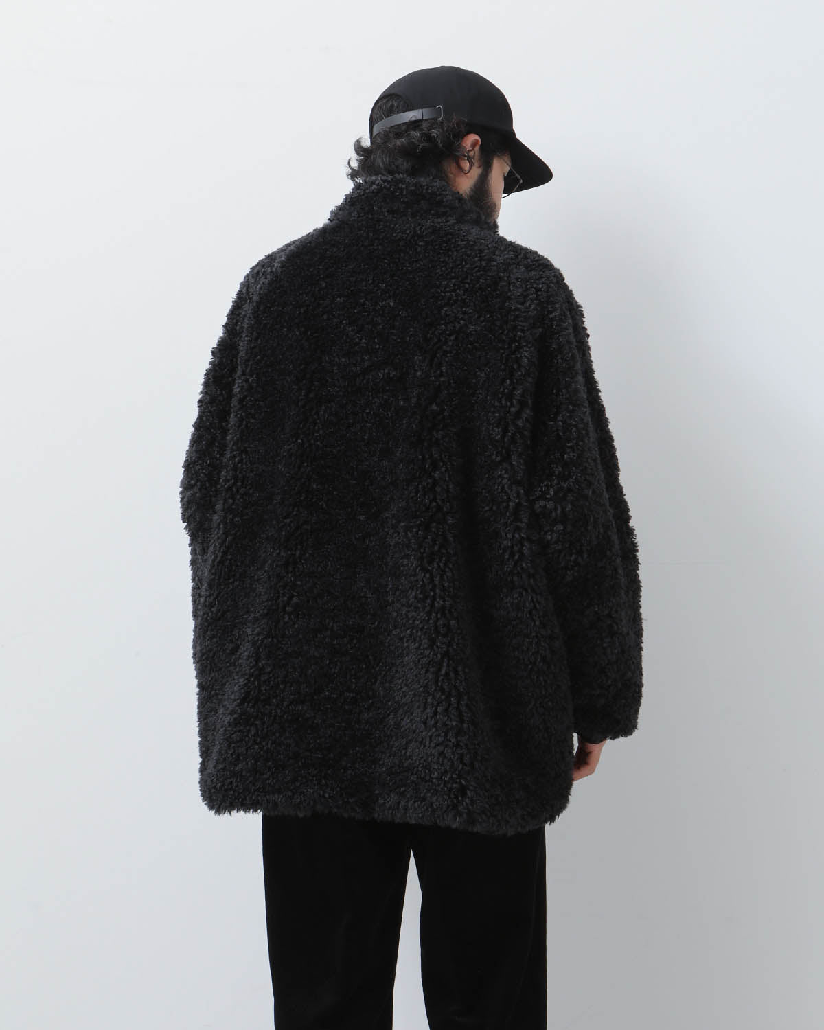 S.C.FUR JACKET - POLY CURLY FUR