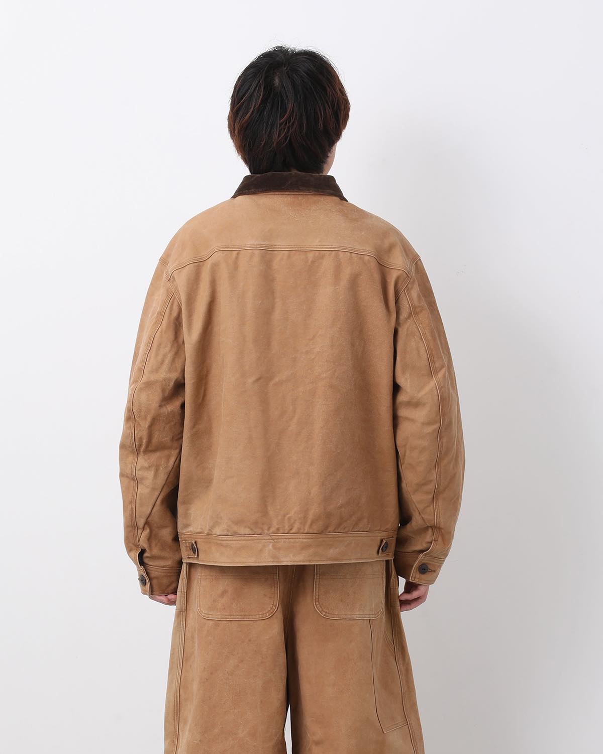 ZIPPED WORK JACKET - DUCK CANVAS / KAKISHIBU PAINT