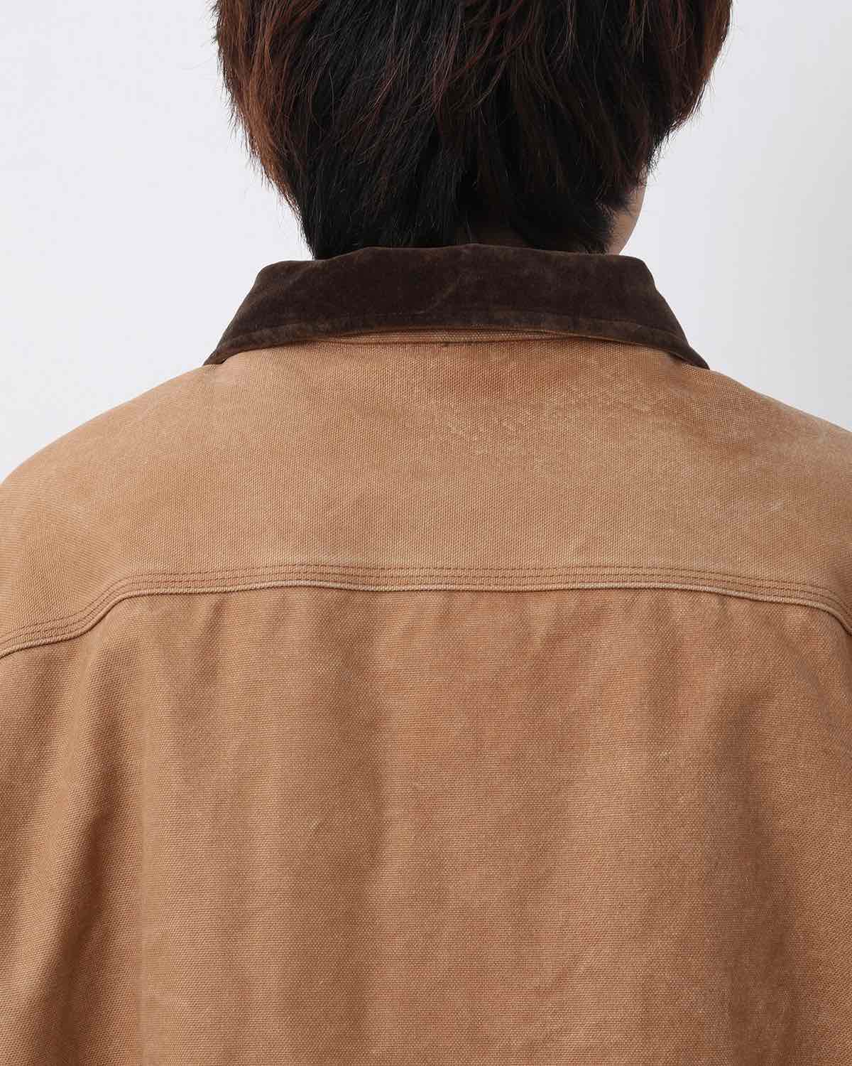 ZIPPED WORK JACKET - DUCK CANVAS / KAKISHIBU PAINT