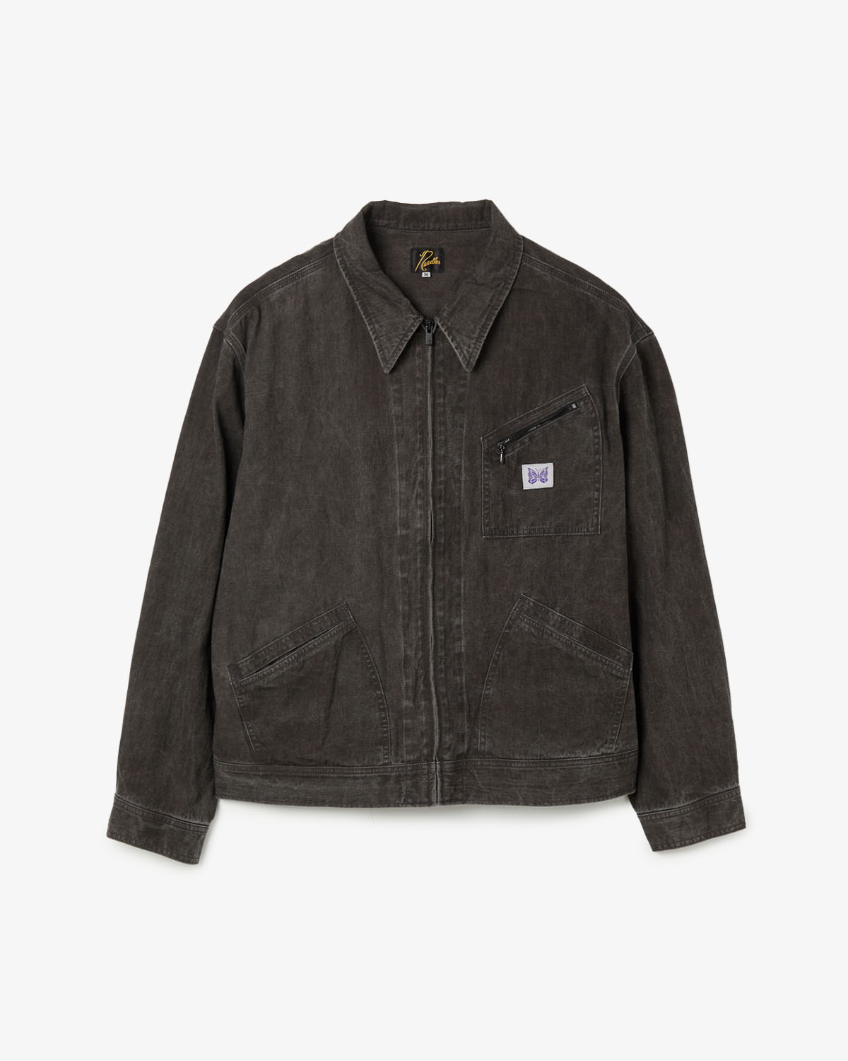 ZIPPED WORK JACKET - C/L CANVAS / SUMI DYE