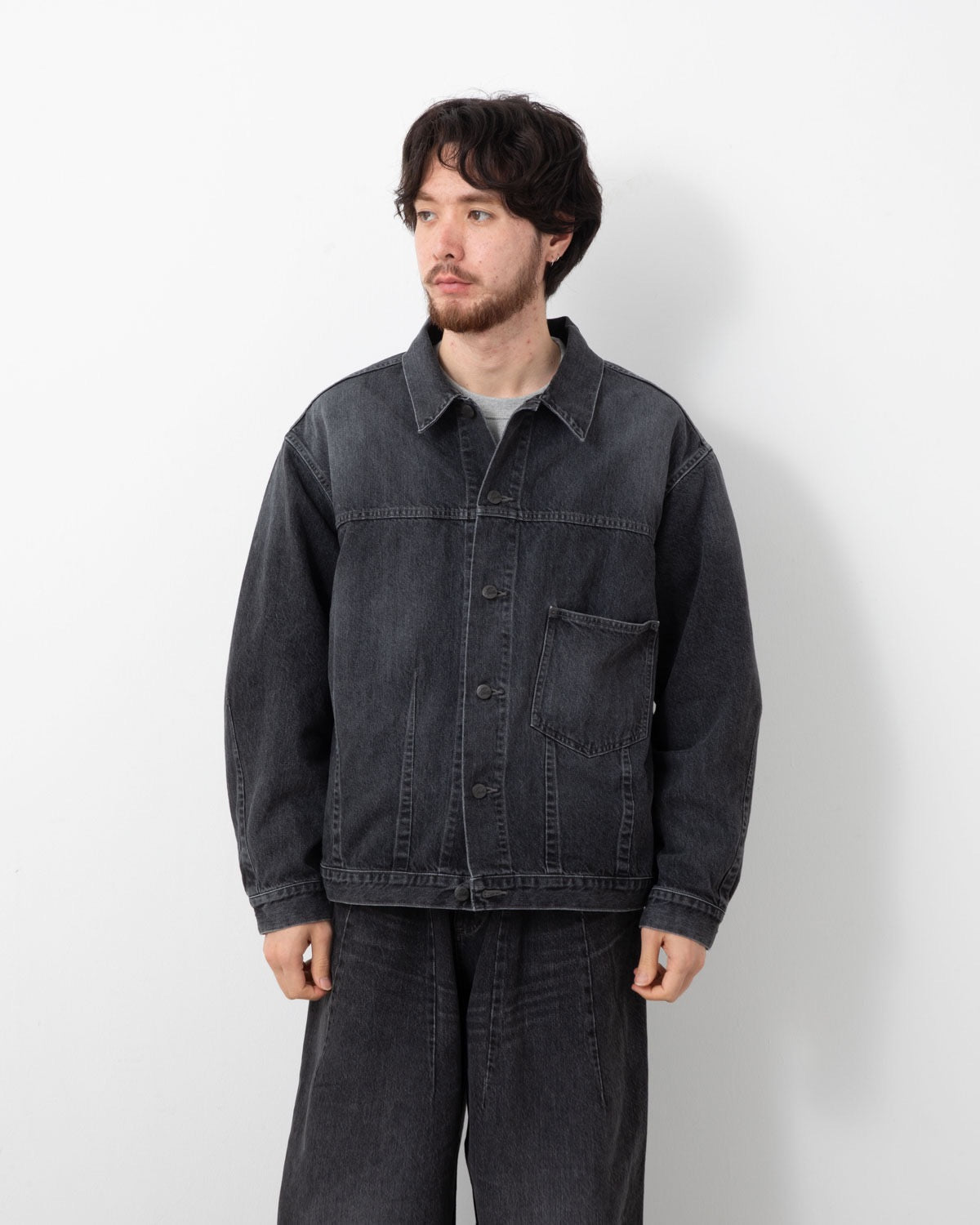 DARTS BOTTOM JEAN JACKET - 12OZ DENIM