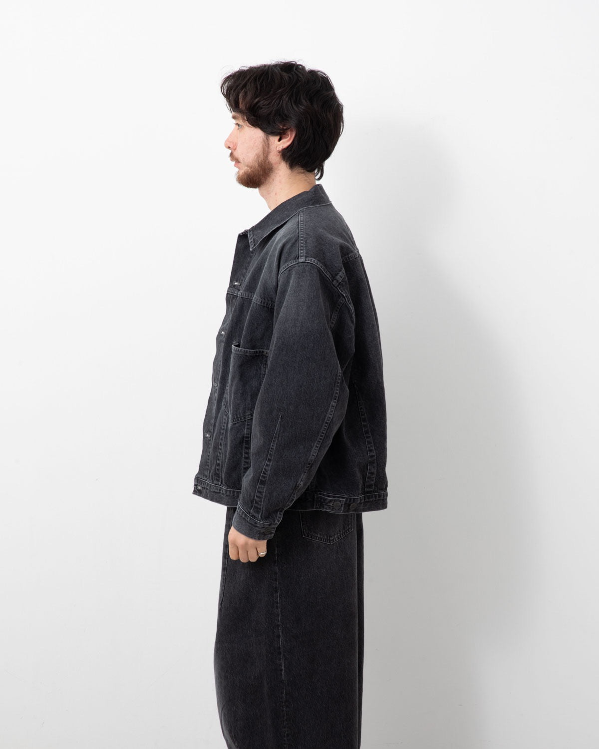 DARTS BOTTOM JEAN JACKET - 12OZ DENIM