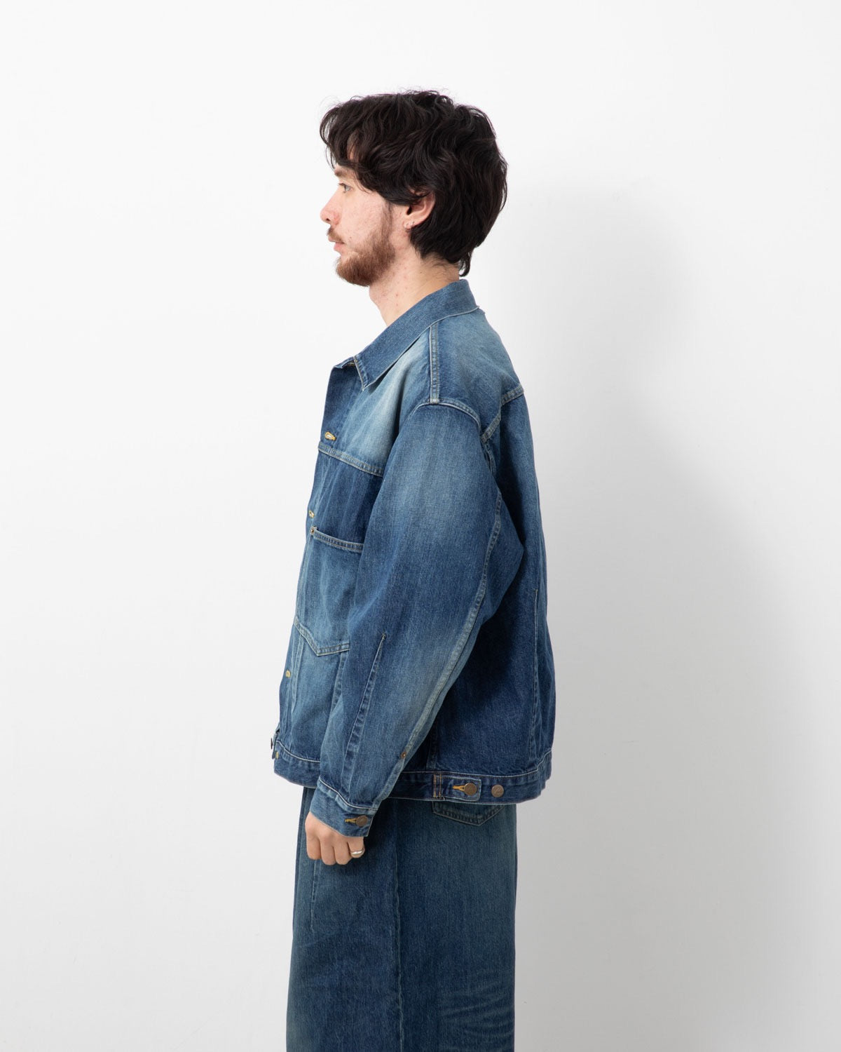DARTS BOTTOM JEAN JACKET - 12OZ DENIM