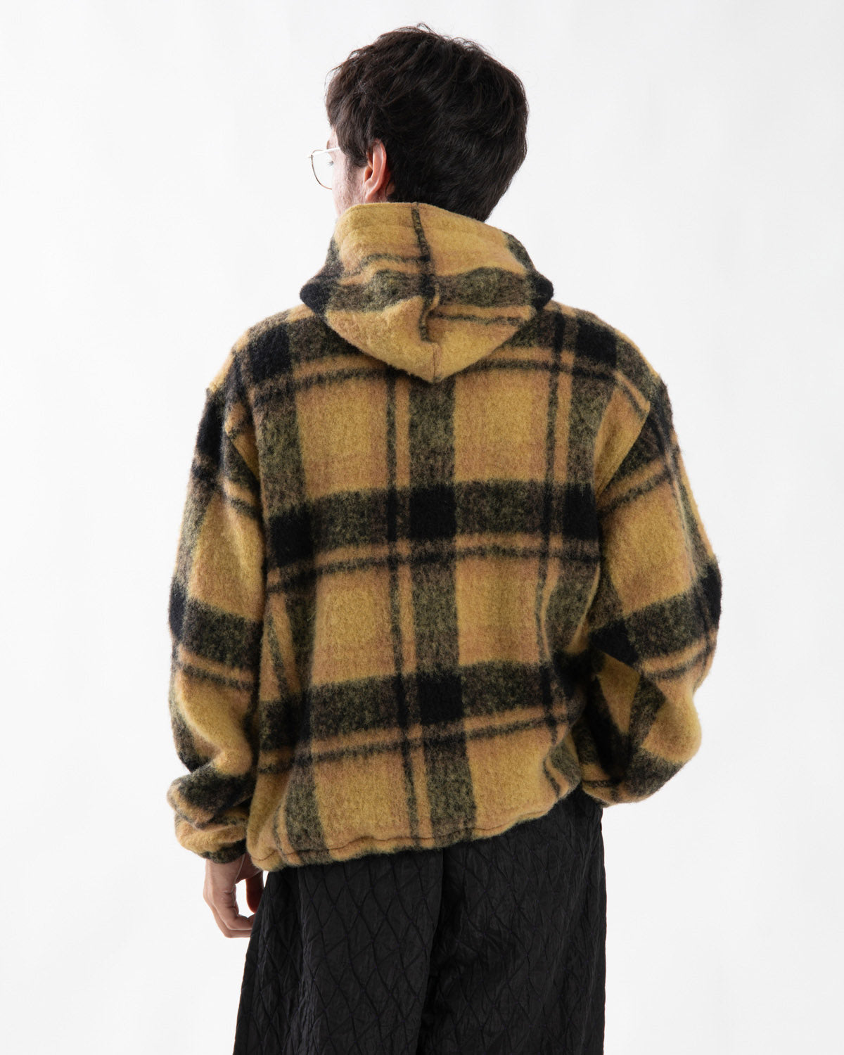 HALF ZIPPED PULLOVER HOODY - WOOL SHAGGY