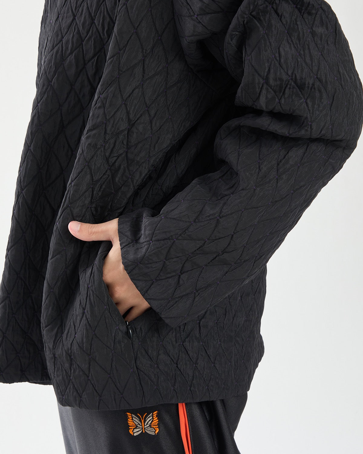 SNAP CARDIGAN - FRINGE JACQUARD / RIPPLES