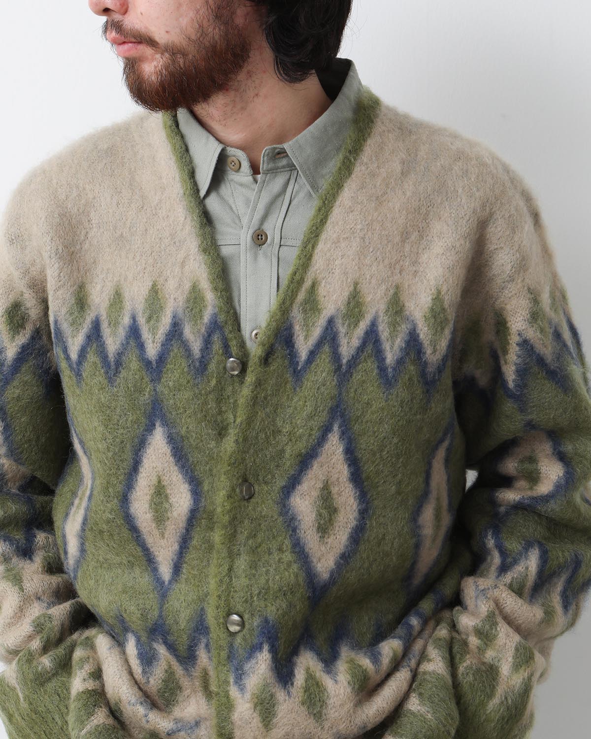 MOHAIR CARDIGAN - DIAMOND