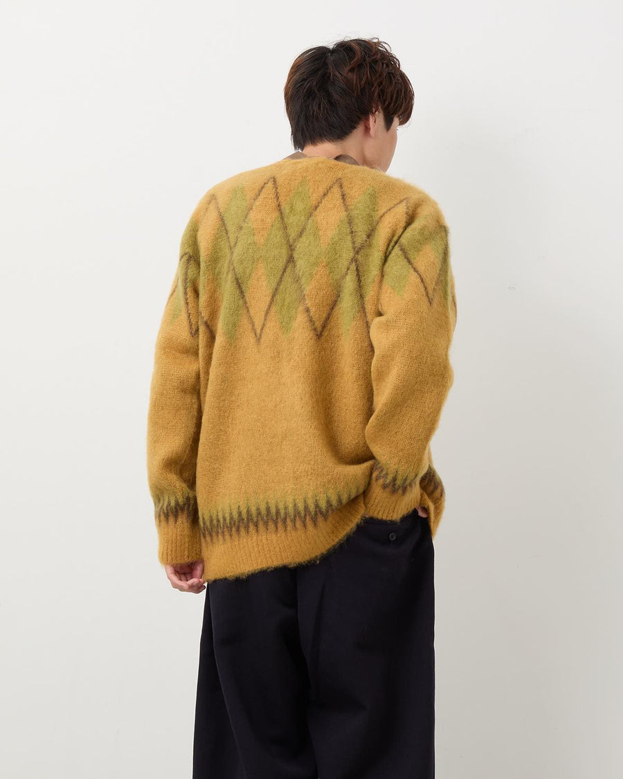 MOHAIR CARDIGAN - ARGYLE – COVERCHORD
