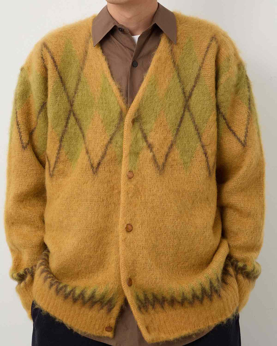 MOHAIR CARDIGAN - ARGYLE – COVERCHORD