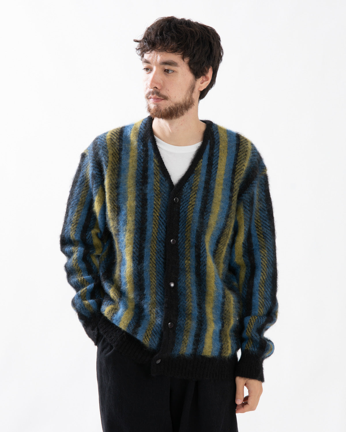 MOHAIR CARDIGAN - STRIPE