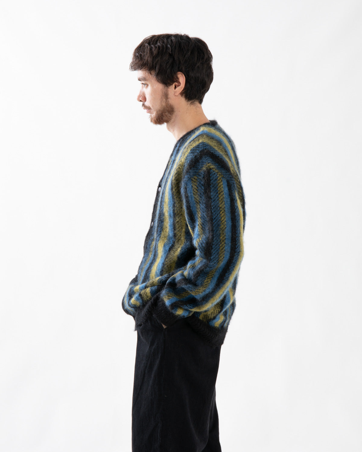 MOHAIR CARDIGAN - STRIPE