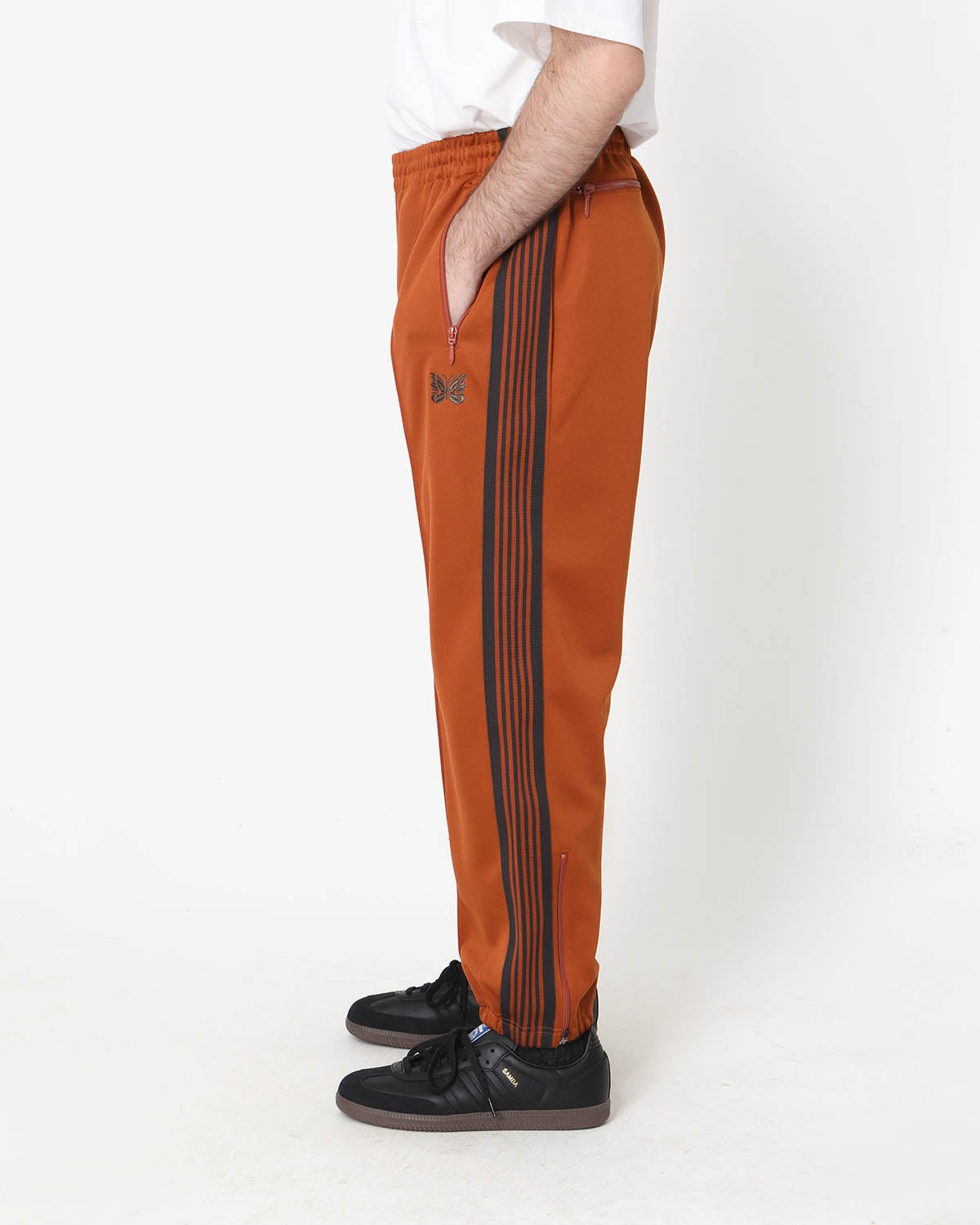 ZIPPED TRACK PANT - POLY SMOOTH