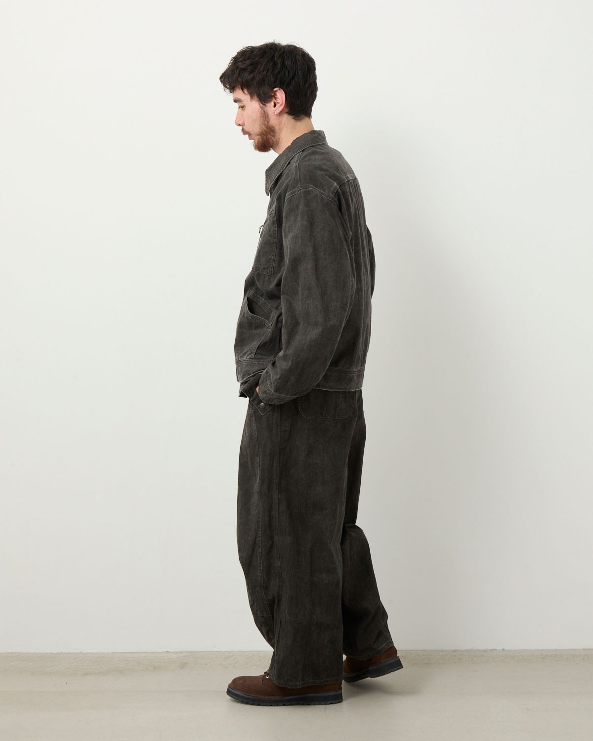 H.D. APRON PAINTER PANT - C/L CANVAS / SUMI DYE