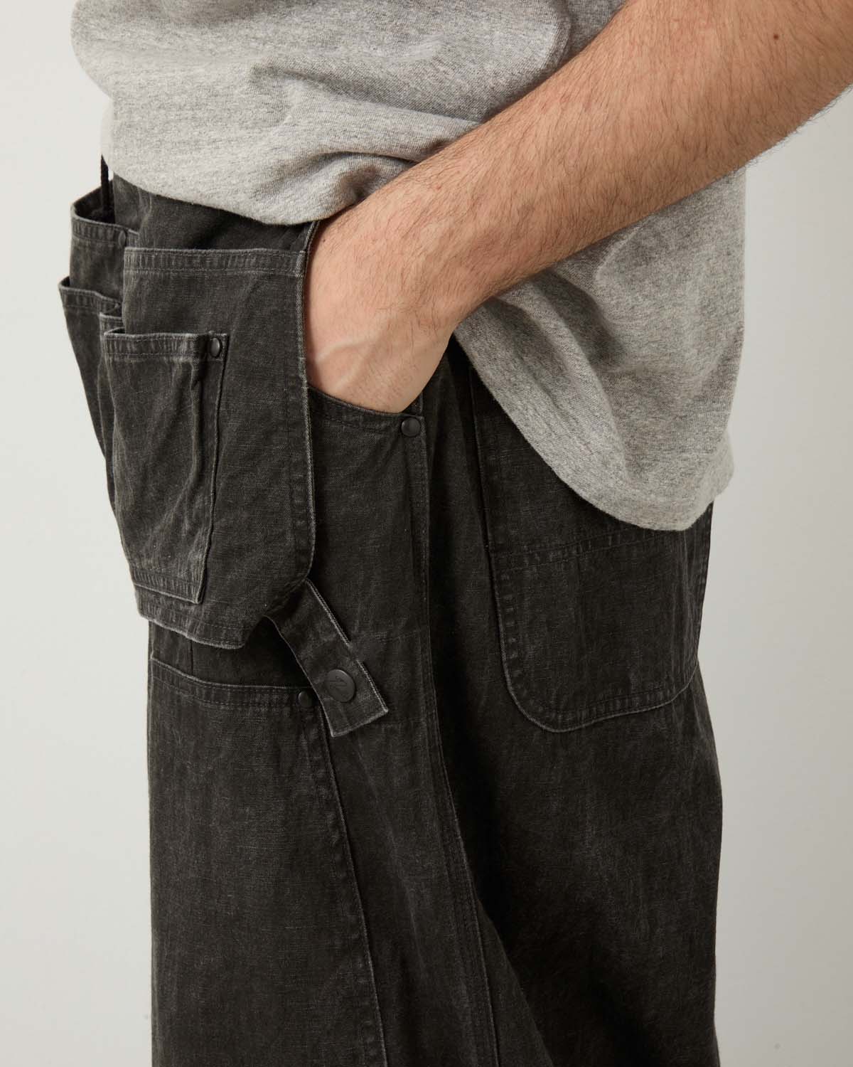 H.D. APRON PAINTER PANT - C/L CANVAS / SUMI DYE