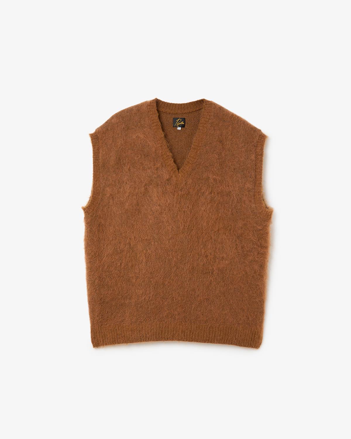 MOHAIR KINIT VEST - SOLID