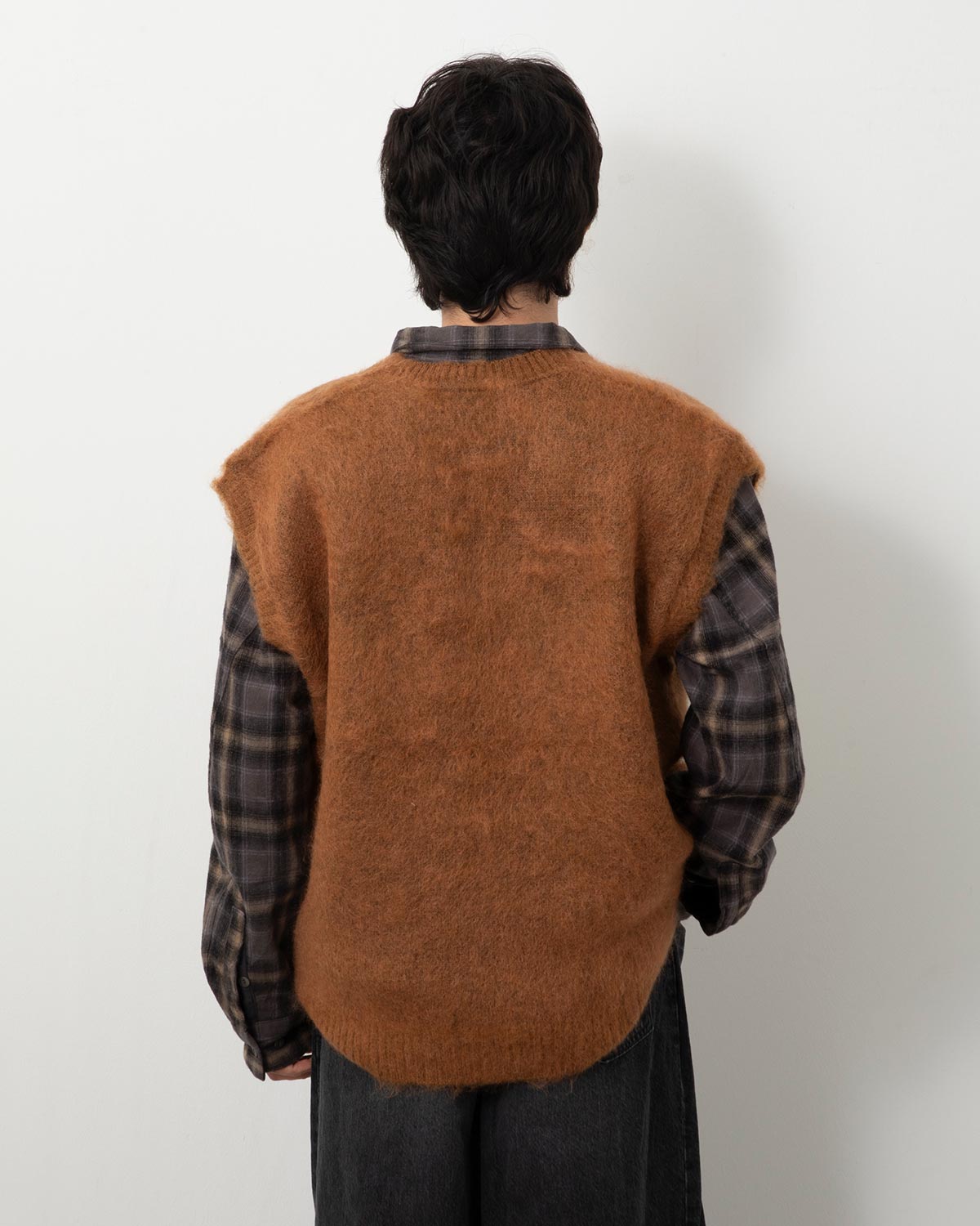 MOHAIR KINIT VEST - SOLID