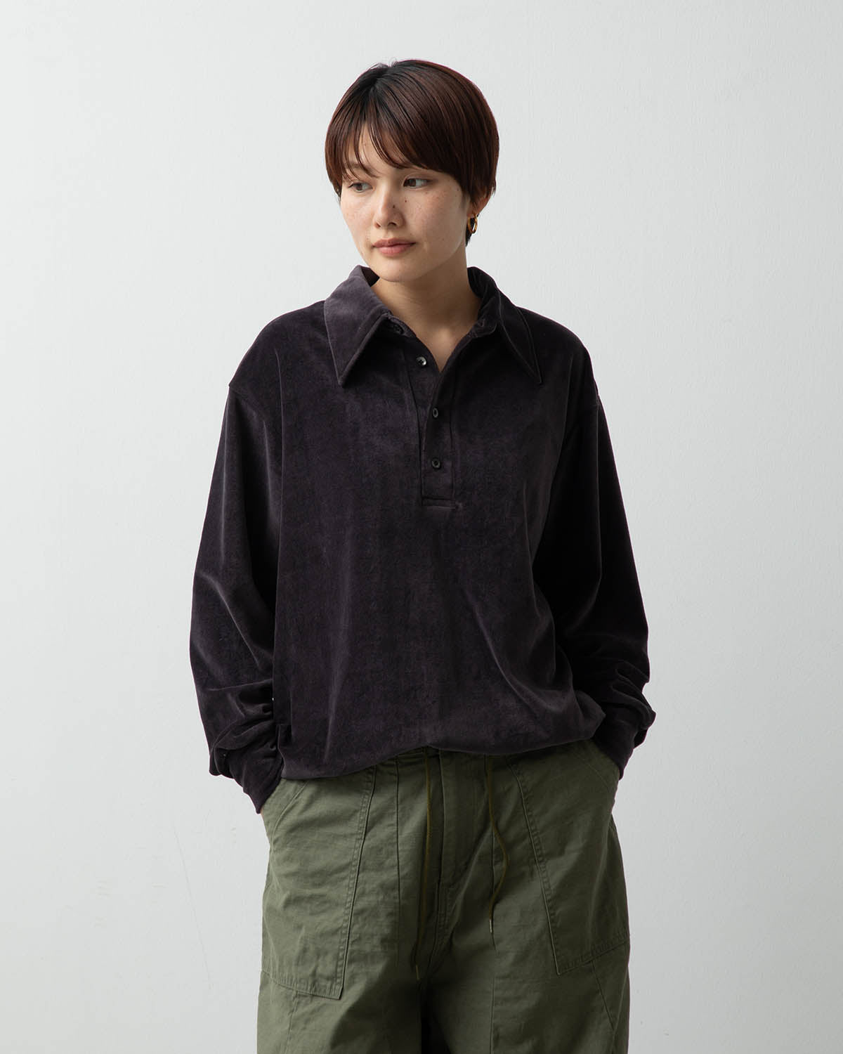 PULLOVER SHIRT - VELOUR JERSEY