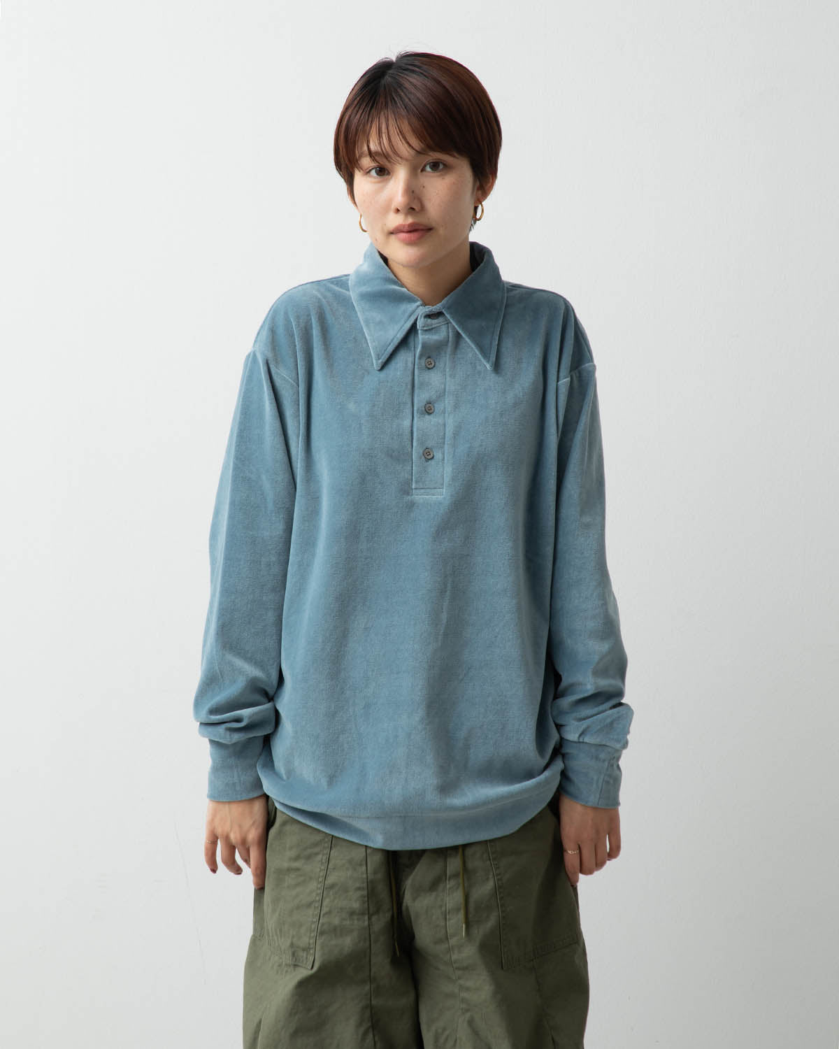 PULLOVER SHIRT - VELOUR JERSEY