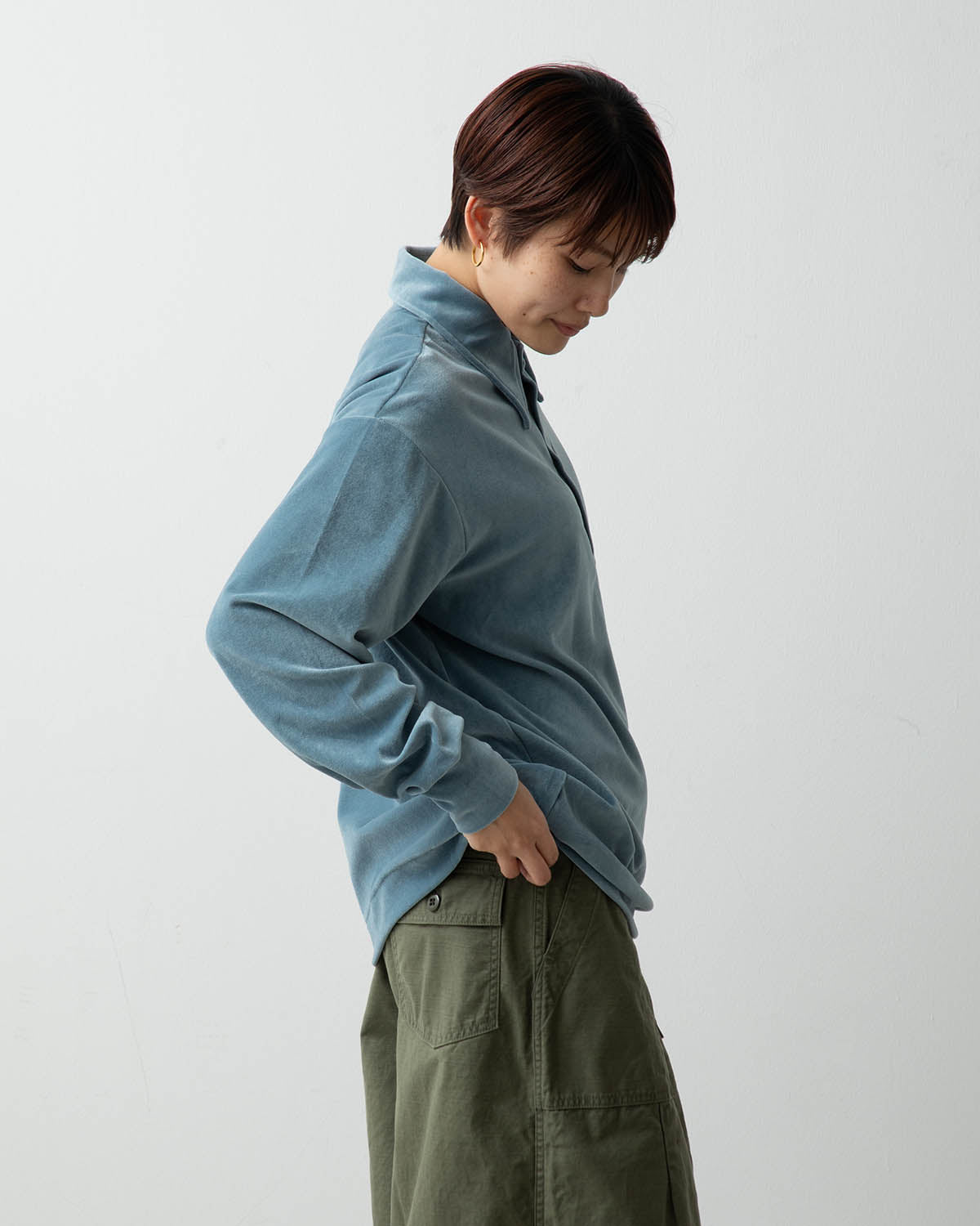 PULLOVER SHIRT - VELOUR JERSEY