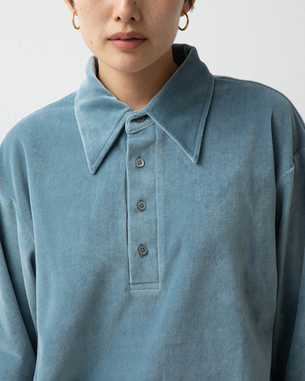 PULLOVER SHIRT - VELOUR JERSEY