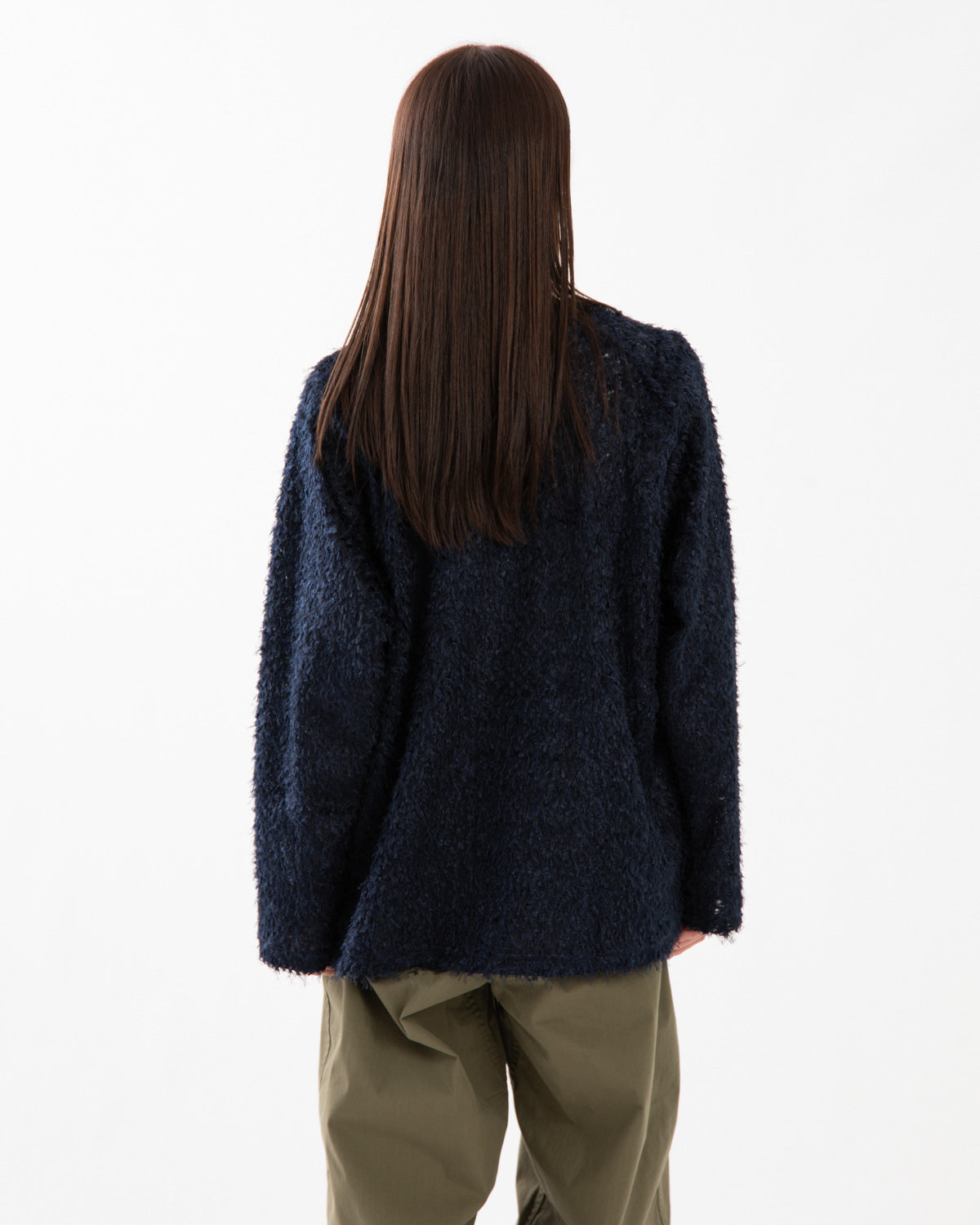 V NECK CARDIGAN - FEATHER TULLE