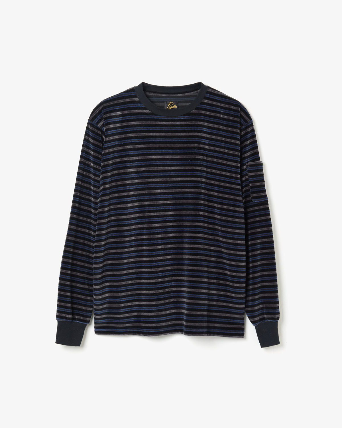 L/S CREW NECK TEE - STRIPE VELOUR